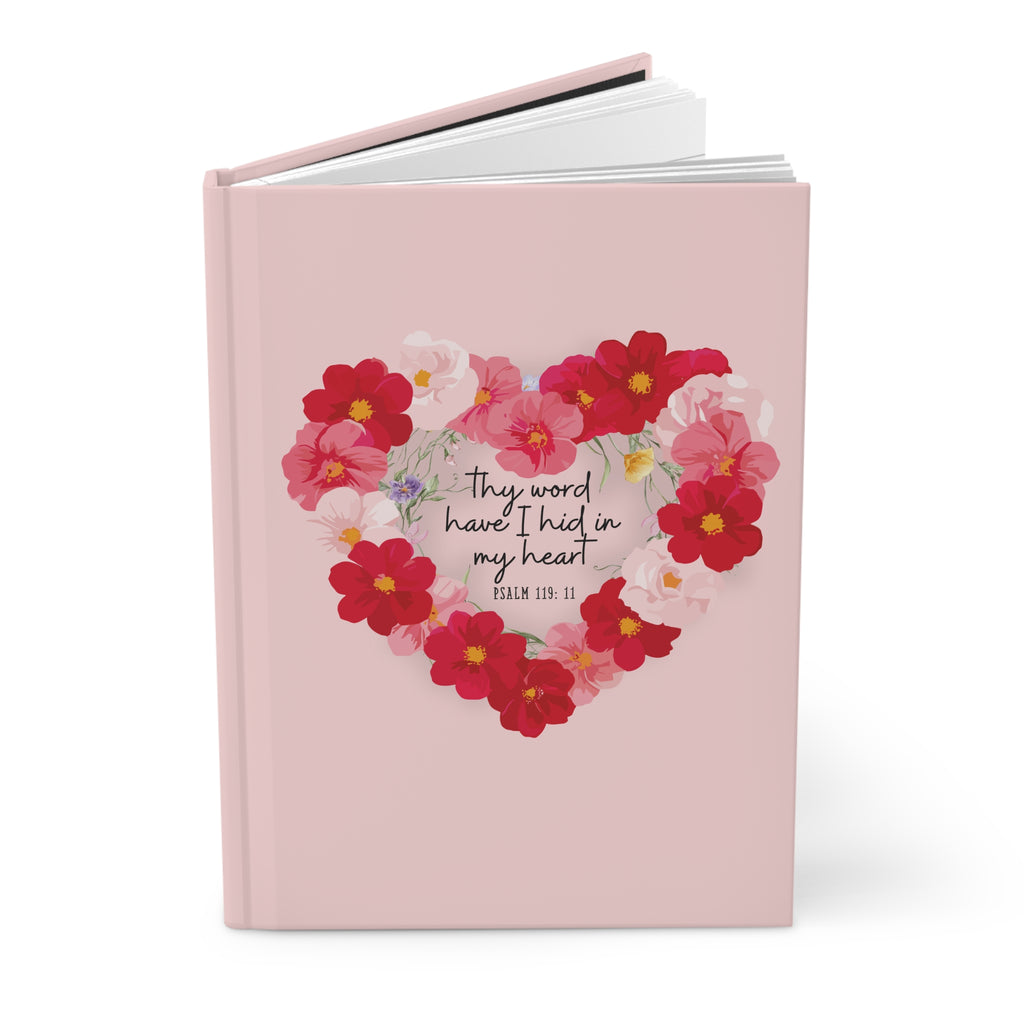 Floral Heart 'Your Word Have I Hid In My Heart' Prayer Journal