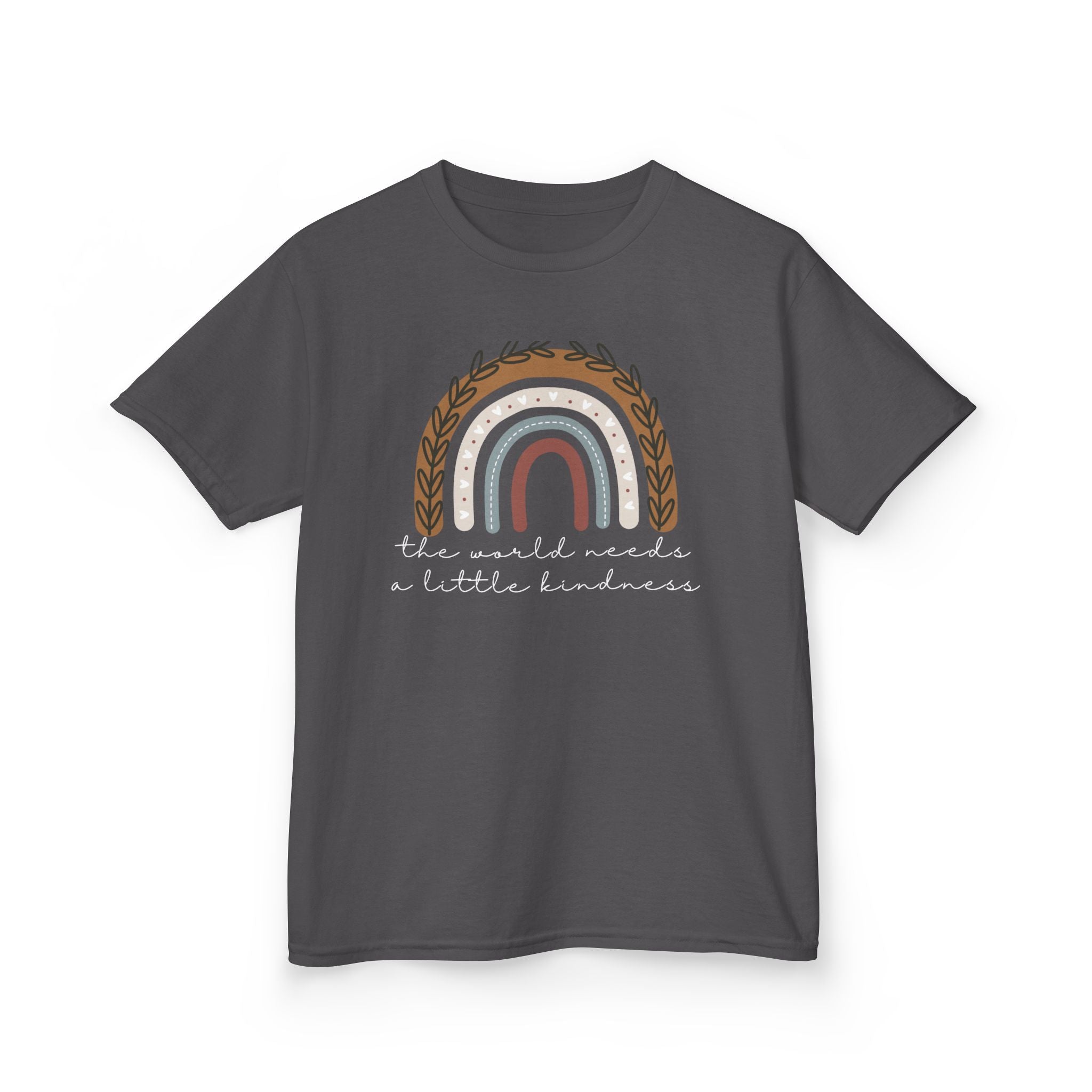 Kids Tee — Boho Rainbow "The World Needs a Little Kindness"