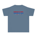 Youth Tee — “American by Birth, Christian by Grace” Patriotic Faith Graphic
