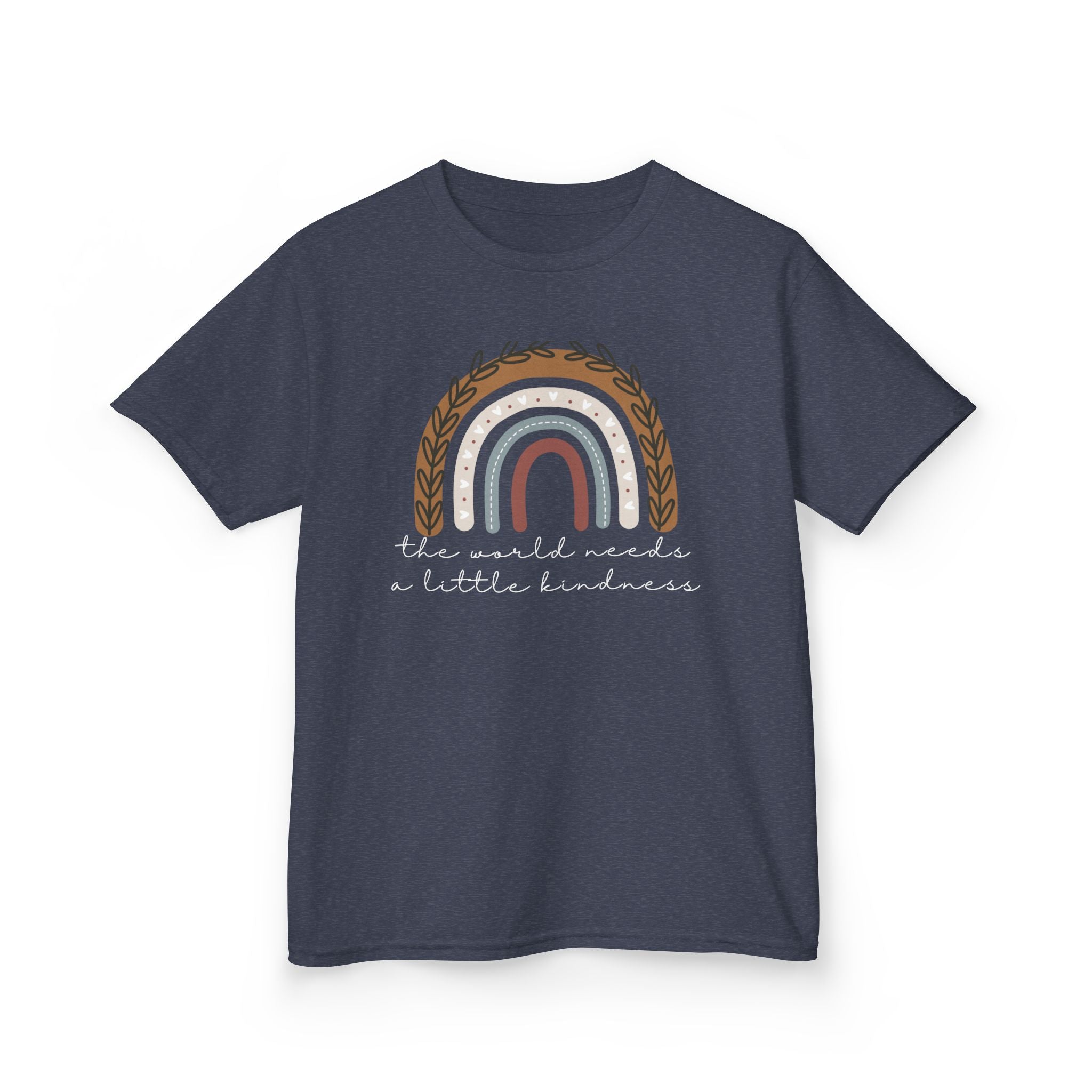 Kids Tee — Boho Rainbow "The World Needs a Little Kindness"