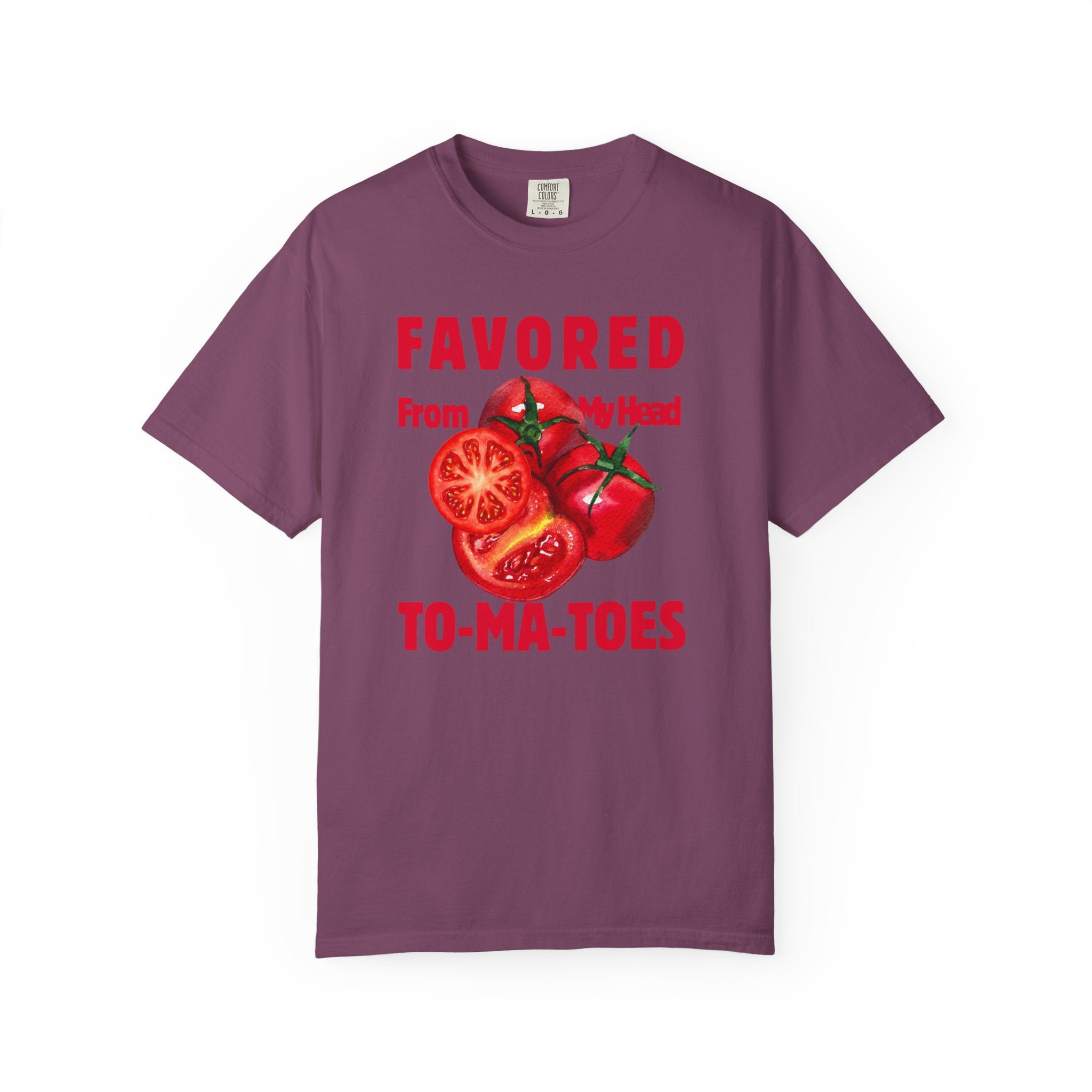 Favored From My Head To-Ma-Toes Tomato Graphic T-Shirt