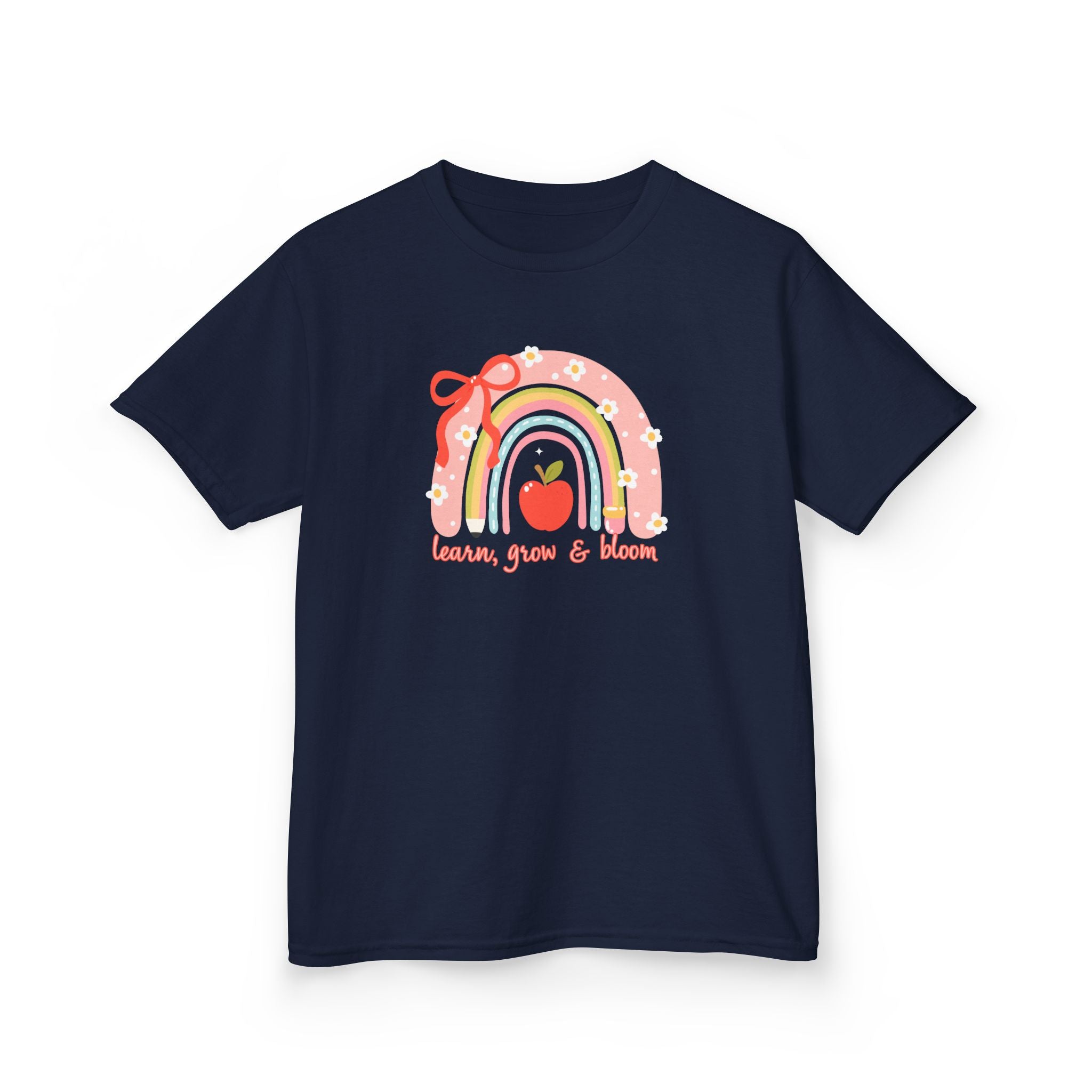 Kids Tee — "Learn, Grow & Bloom"