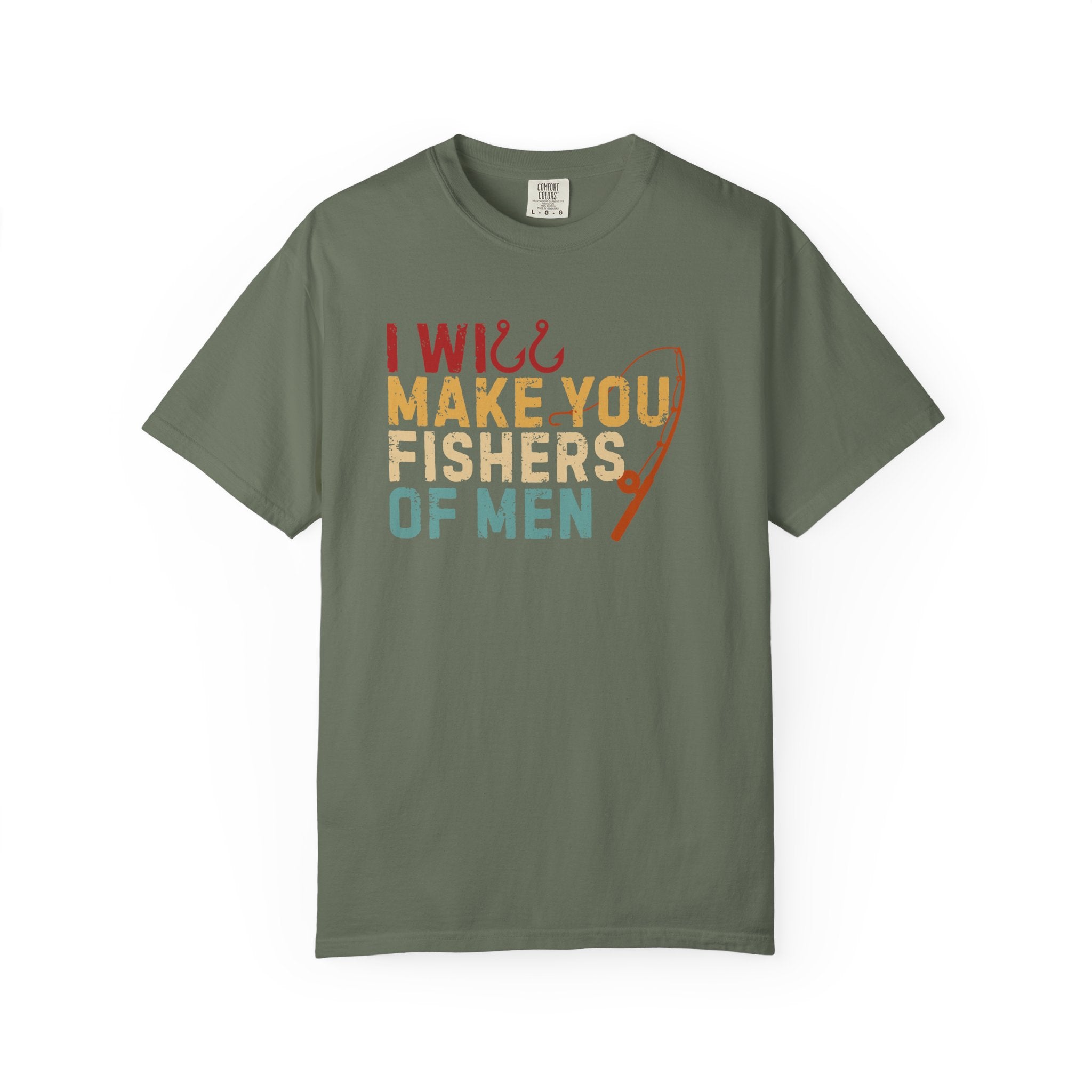 T-Shirt — “I Will Make You Fishers of Men” Christian Fishing Graphic Tee