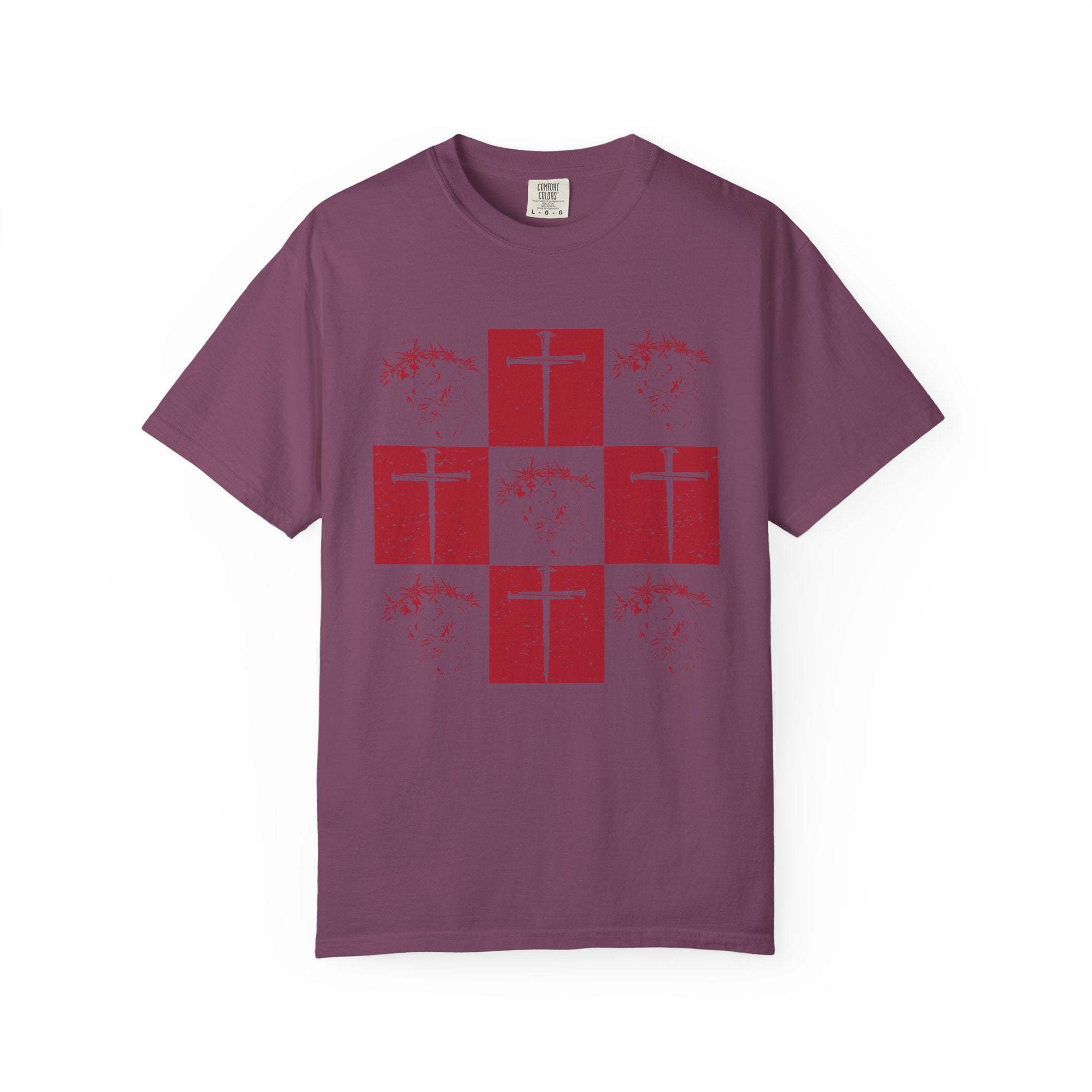 Christian Cross Grid T‑Shirt