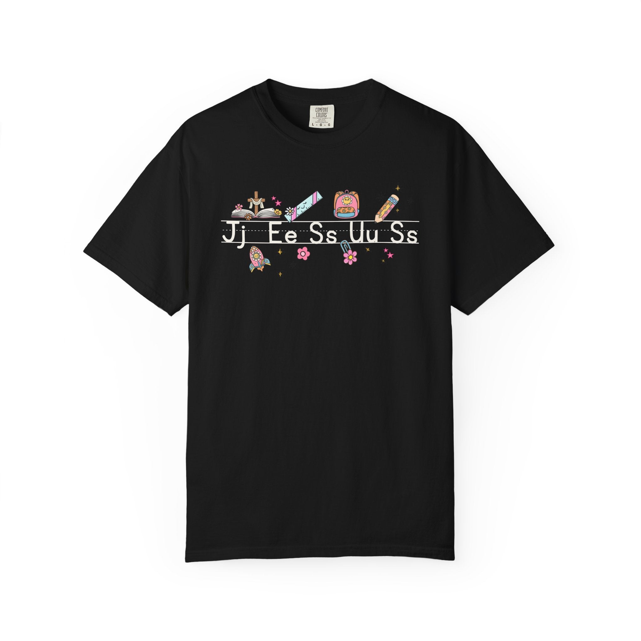 Alphabet Tee – 'Jj Ee Ss Uu Ss'