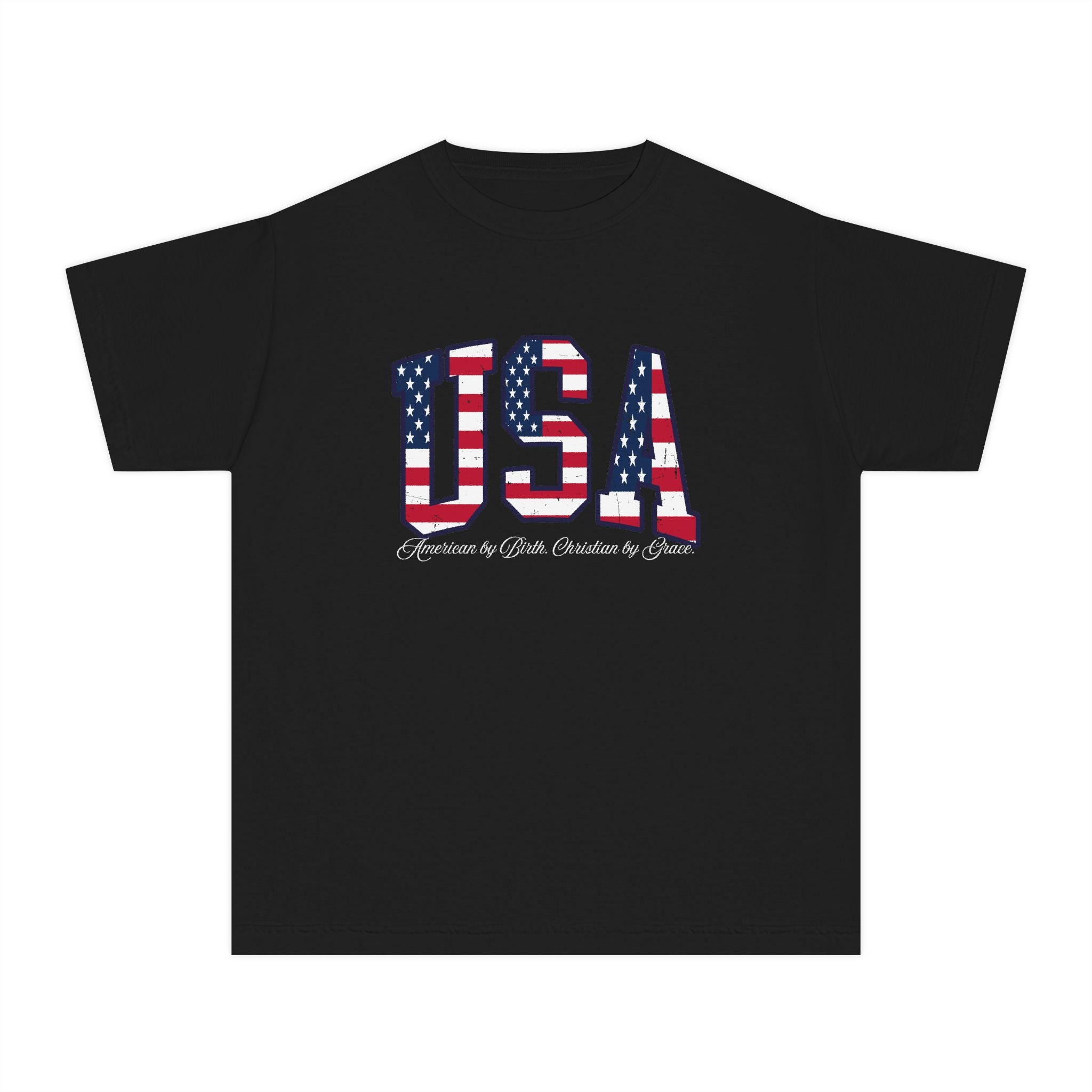 Youth USA Flag T-Shirt – Patriotic Independence Day Tee
