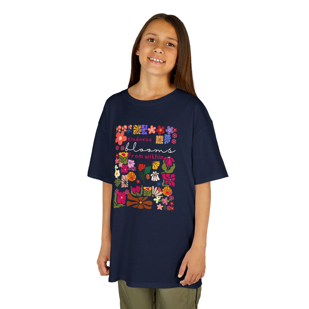 Kids Tee — Colorful Floral Garden "Bloom from Within" Shirt