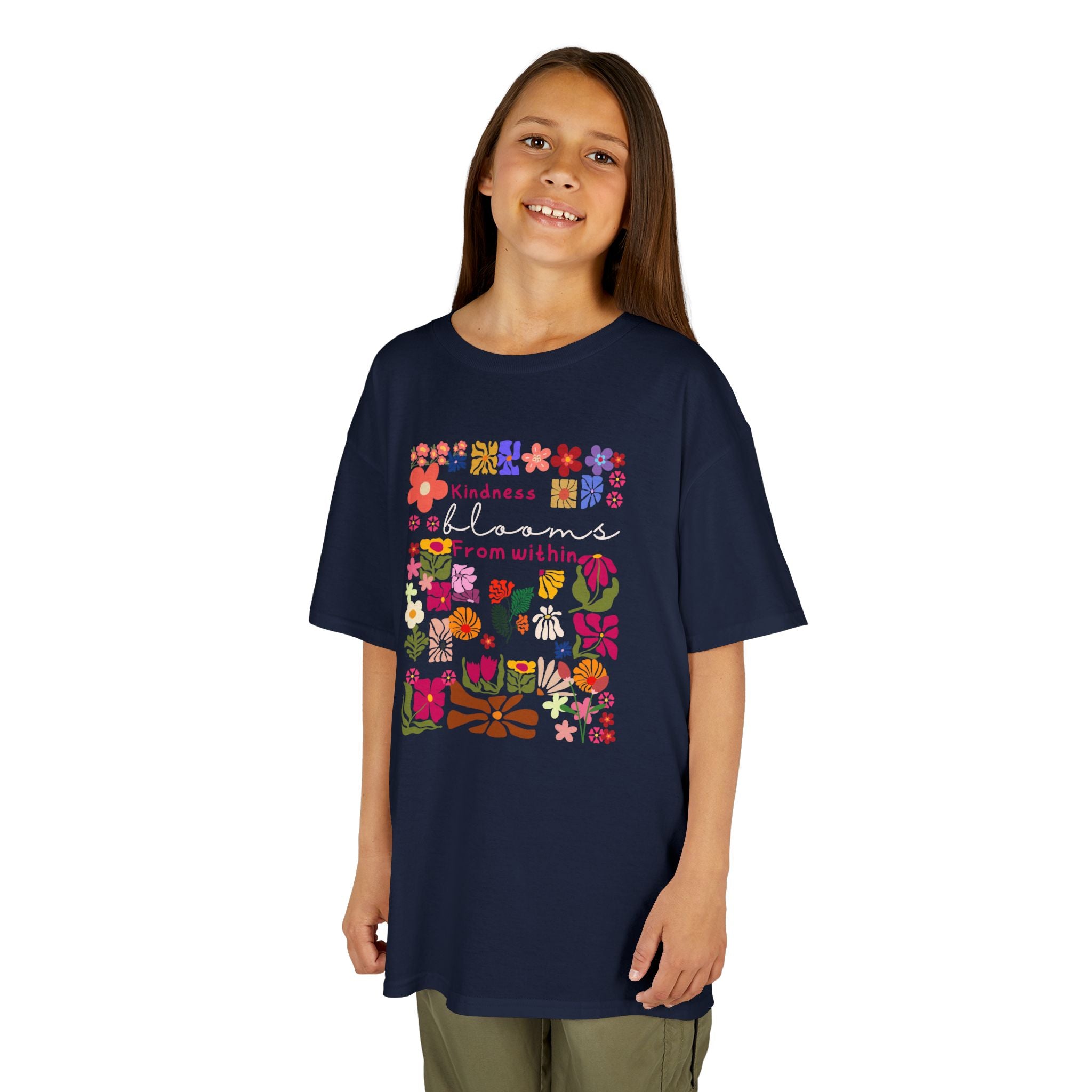 Kids Tee — Colorful Floral Garden "Bloom from Within" Shirt