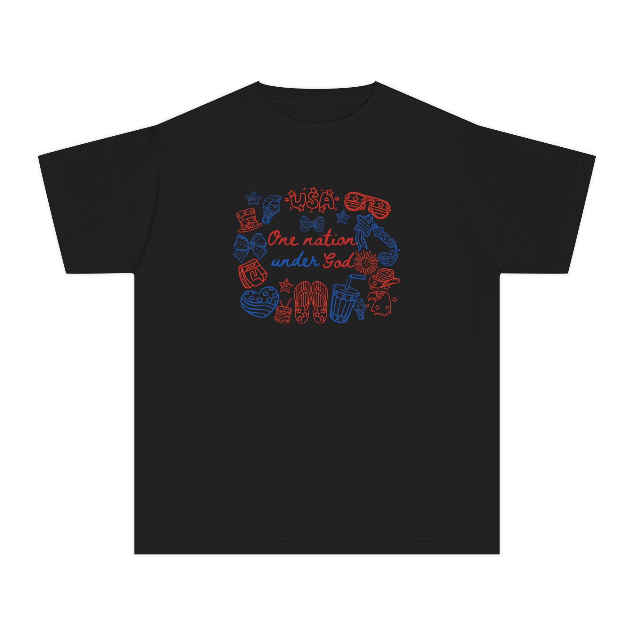 Youth Tee — "One Nation Under God" Patriotic Kids T-Shirt