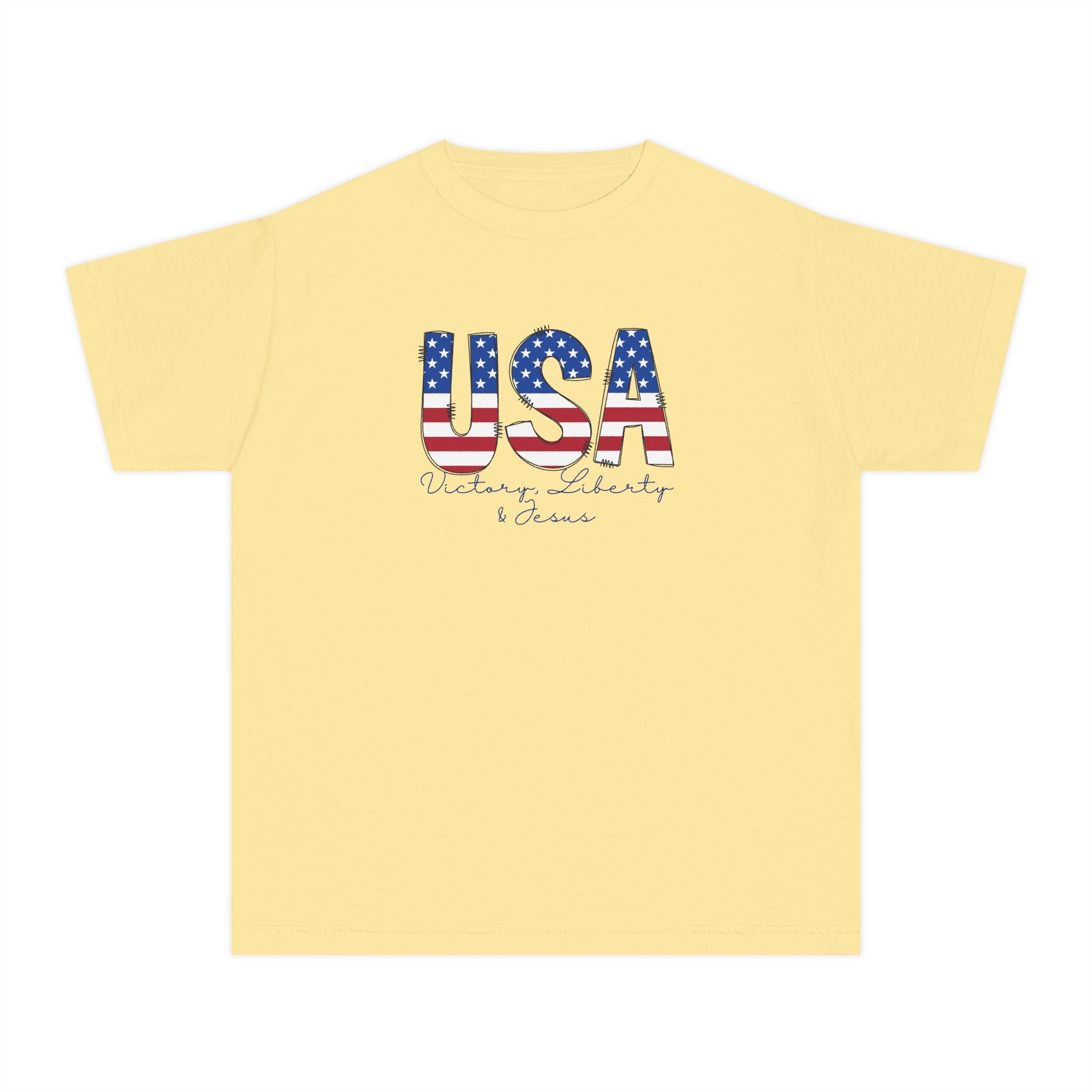 Youth Tee - 'USA'  Patriotic 4th of July Shirt