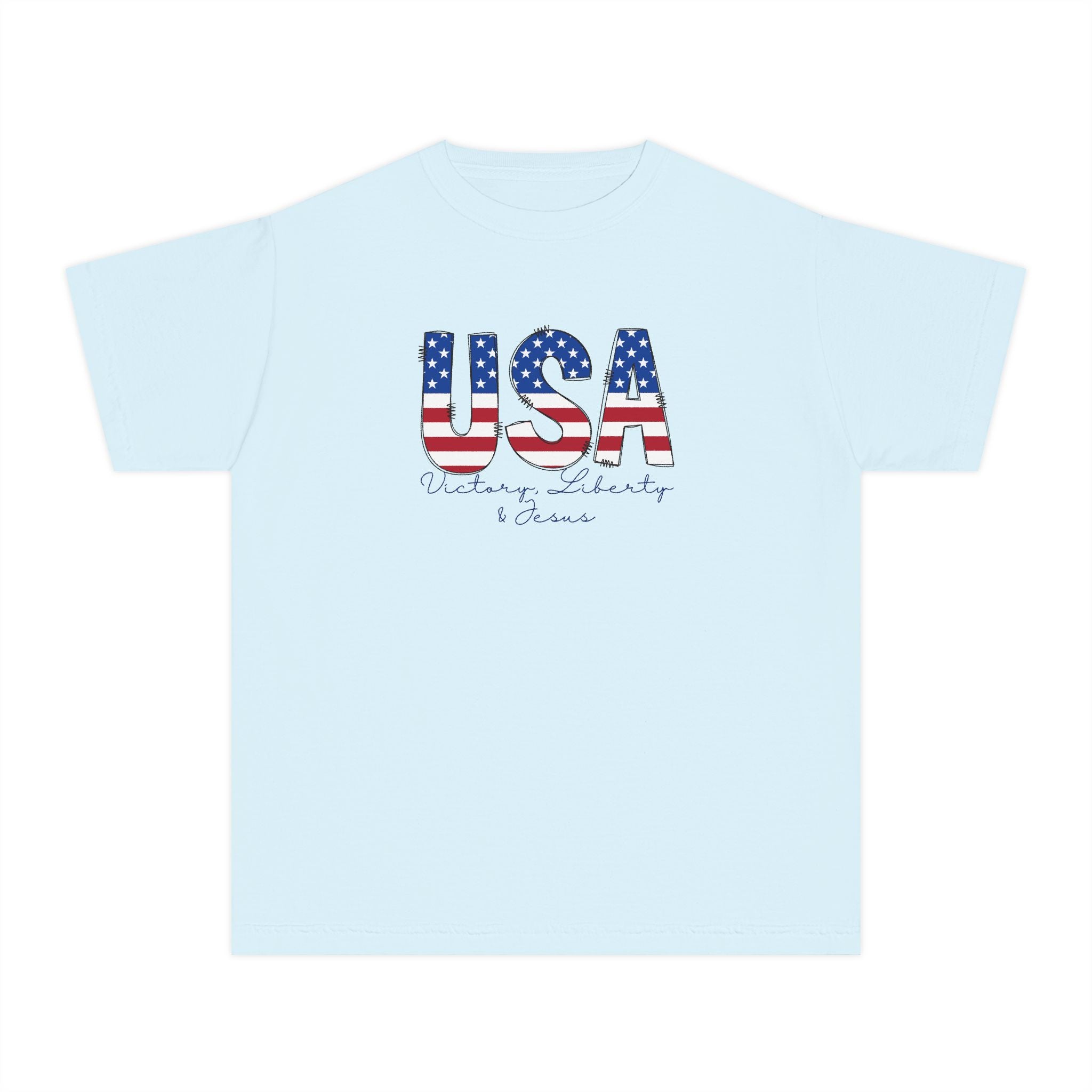 Youth Tee - 'USA'  Patriotic 4th of July Shirt