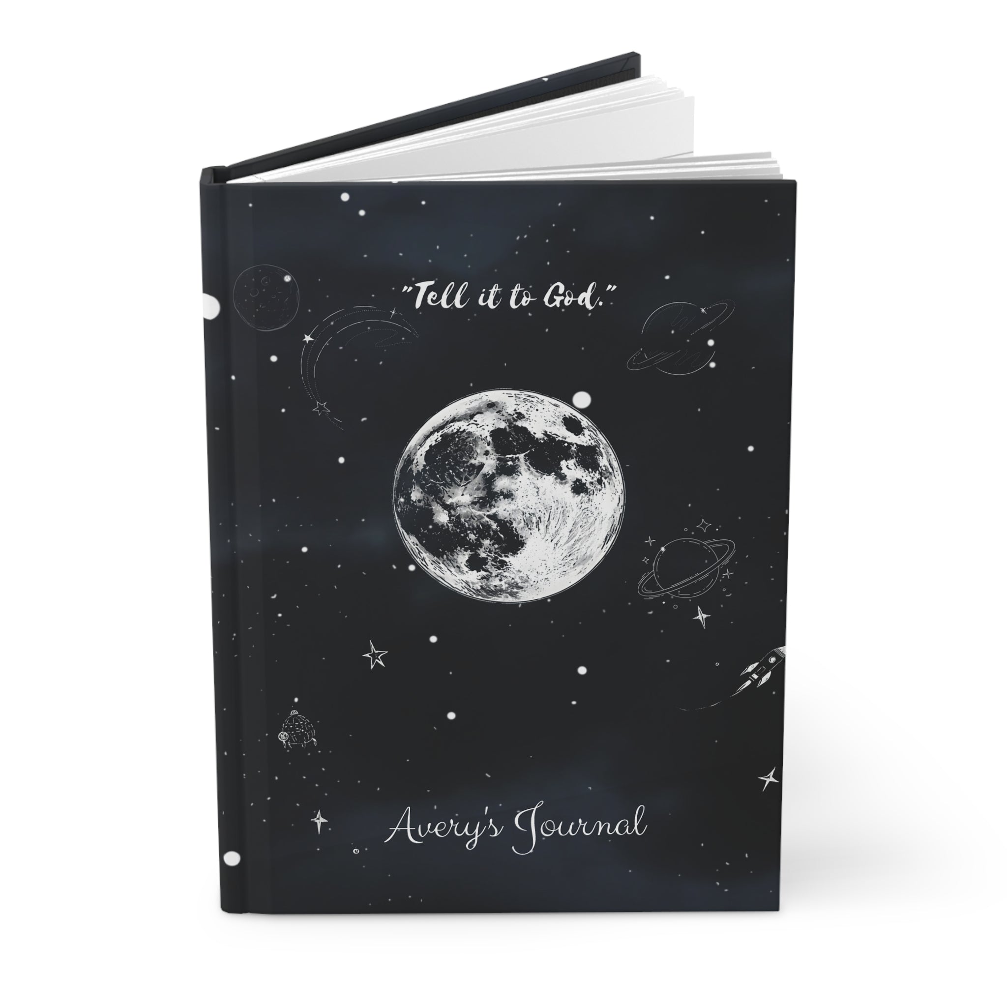 Moonlight Prayer Journal — "Tell it to God" Hardcover Journal