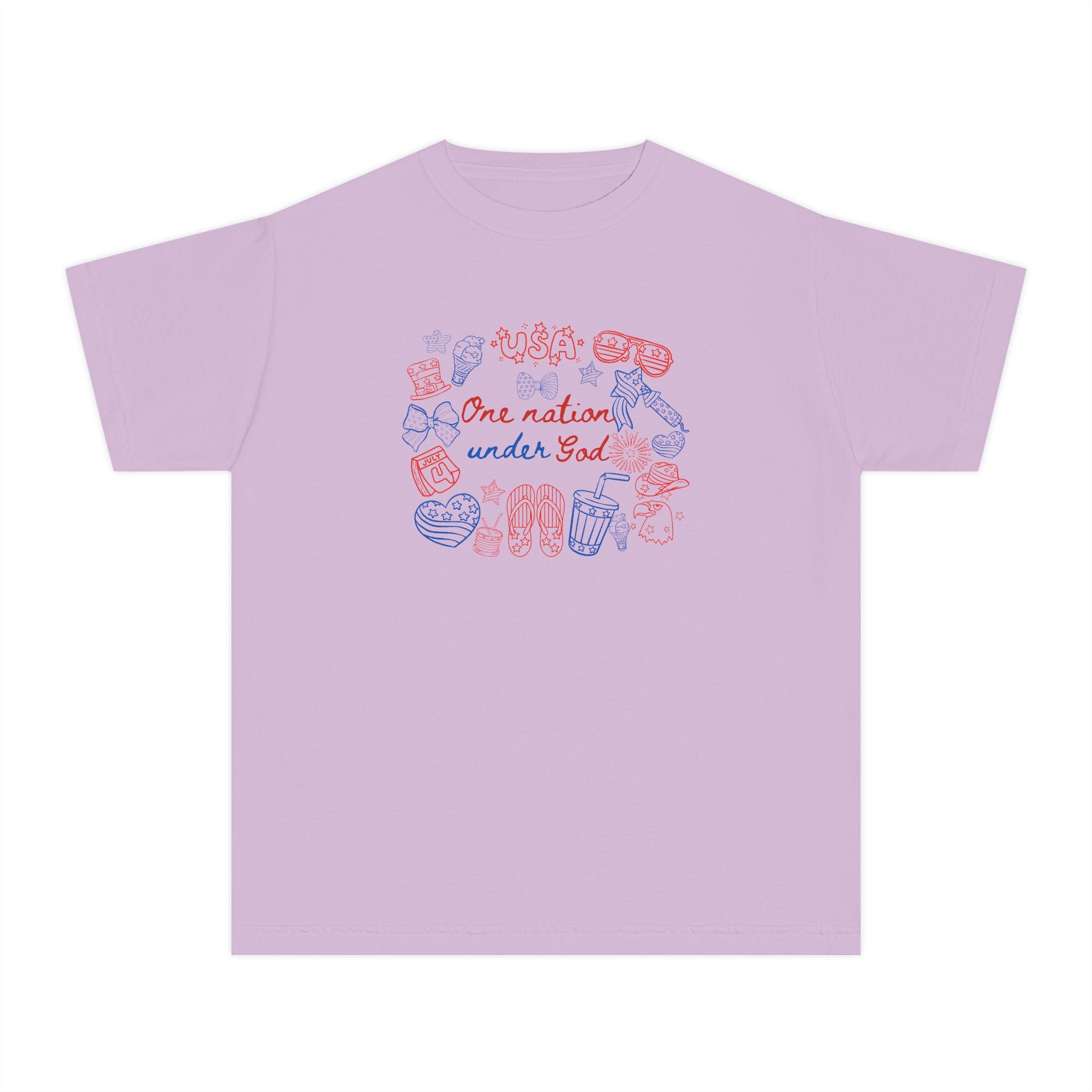 Youth Tee — "One Nation Under God" Patriotic Kids T-Shirt