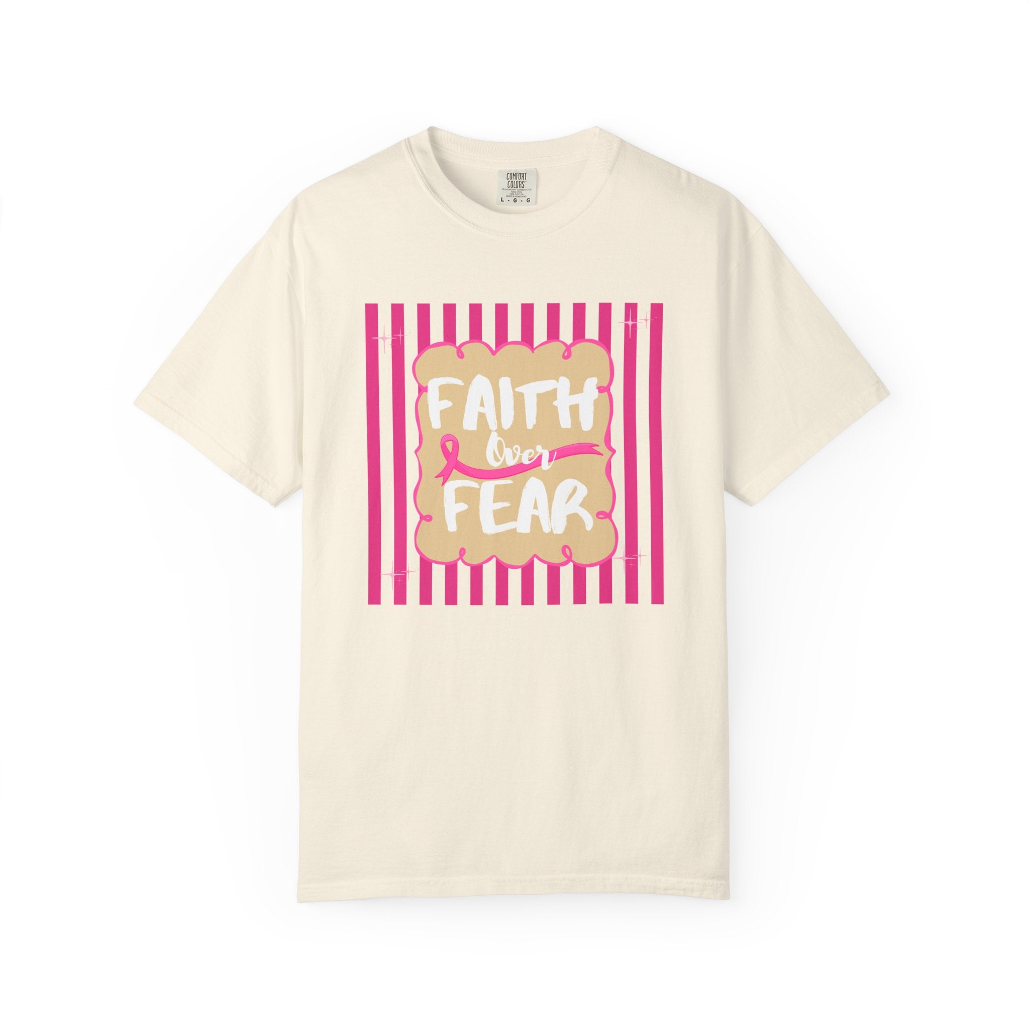 Faith Over Fear striped Tee