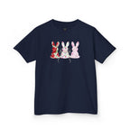 Kids Bunny Trio T‑Shirt — Floral & Pastel Easter Rabbit Tee