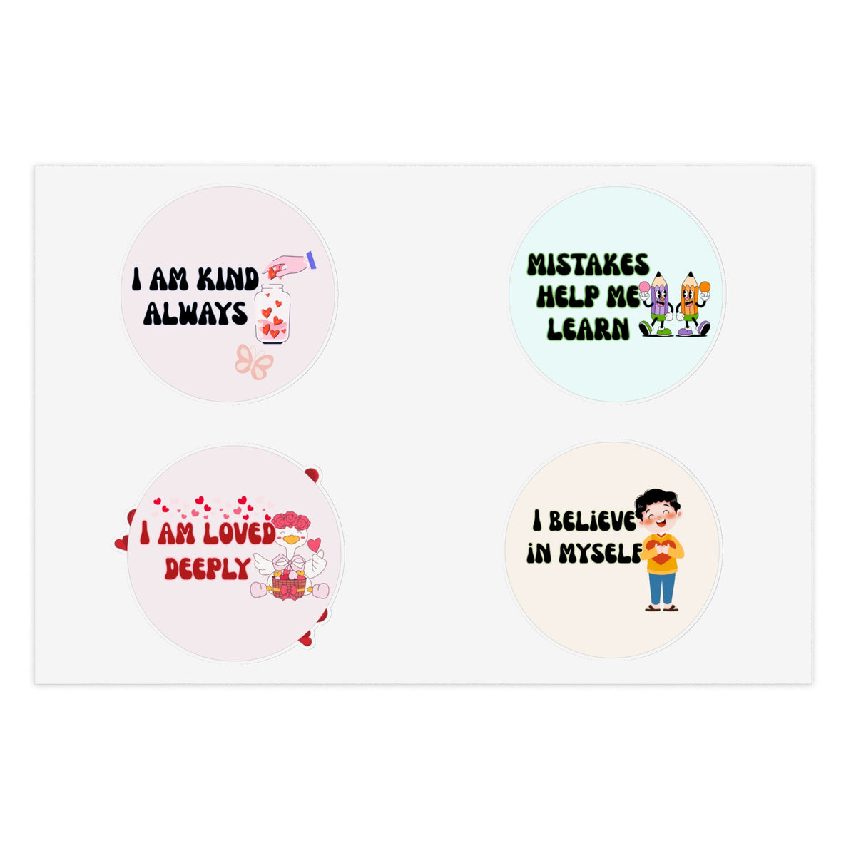 Affirmation Sticker Sheet — Positive Self‑Talk Motivational Decals