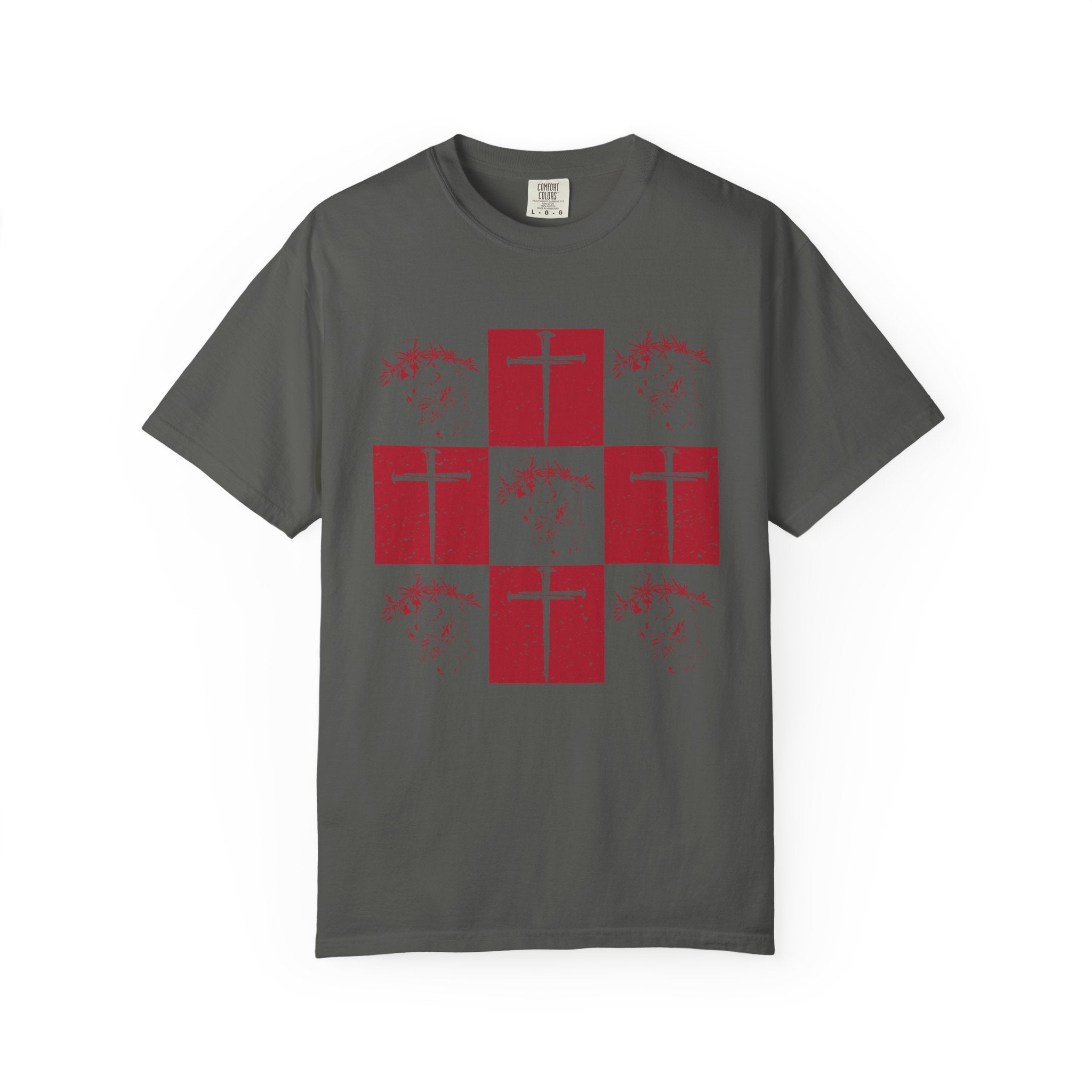 Christian Cross Grid T‑Shirt