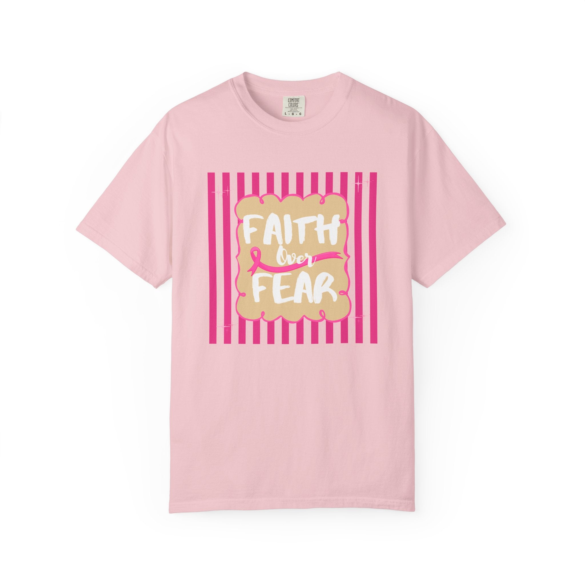 Faith Over Fear striped Tee