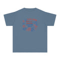 Kids T‑Shirt - "Born in Freedom, Raised by Peace" Retro Doodle Tee