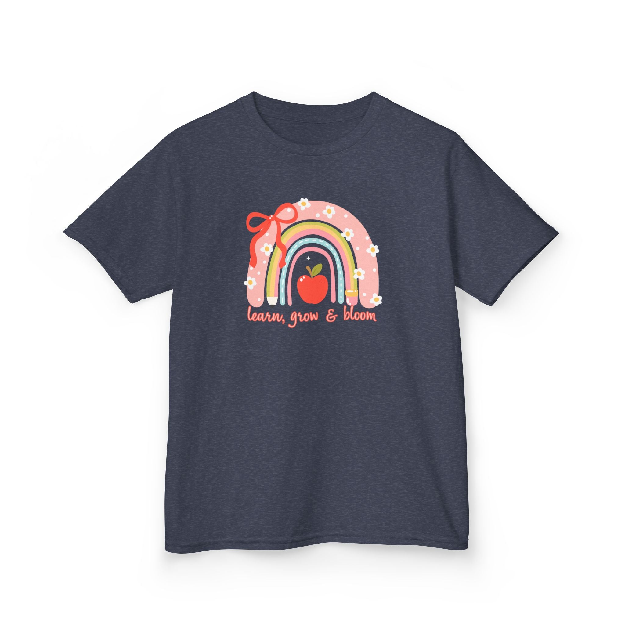 Kids Tee — "Learn, Grow & Bloom"