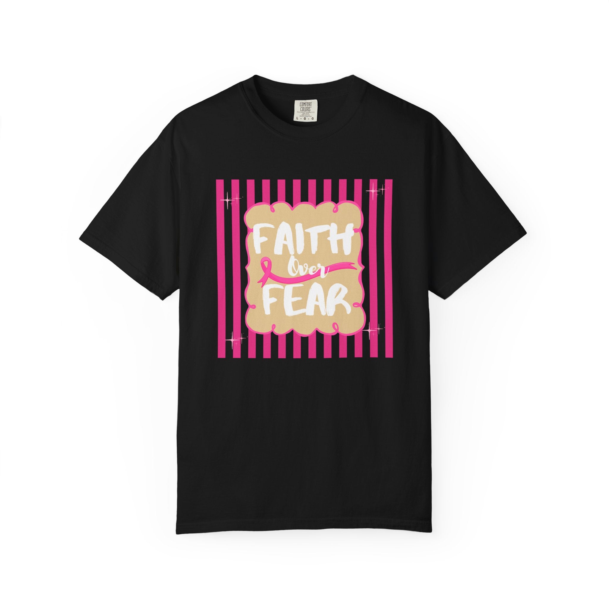 Faith Over Fear striped Tee