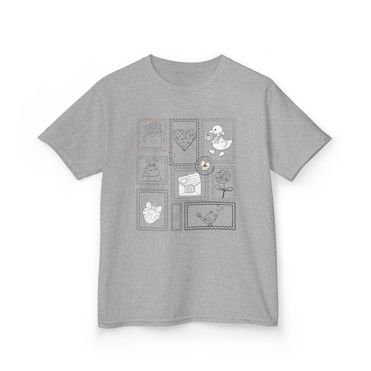 Kids Tee — Minimalist Doodle Frames with Cute Animal Sketches