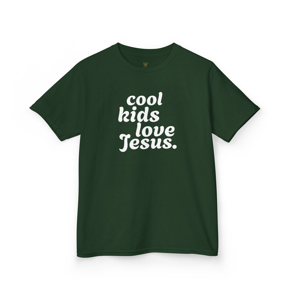 Kids Tee - "Cool Kids Love Jesus" Christian Youth Shirt