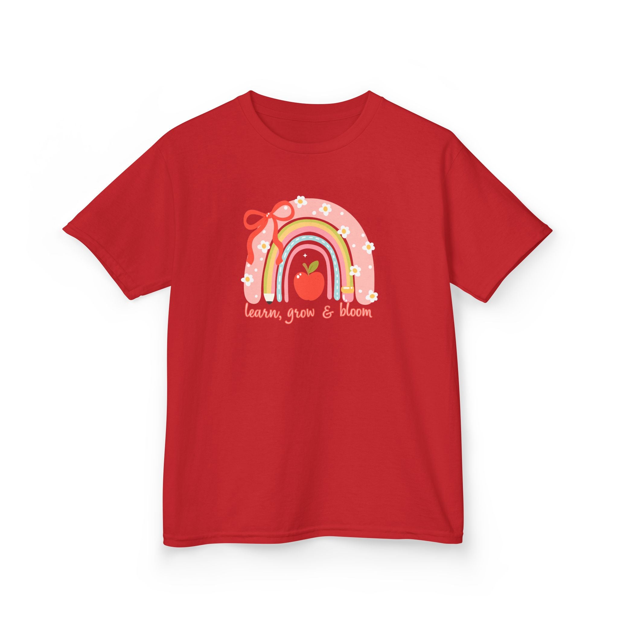 Kids Tee — "Learn, Grow & Bloom"