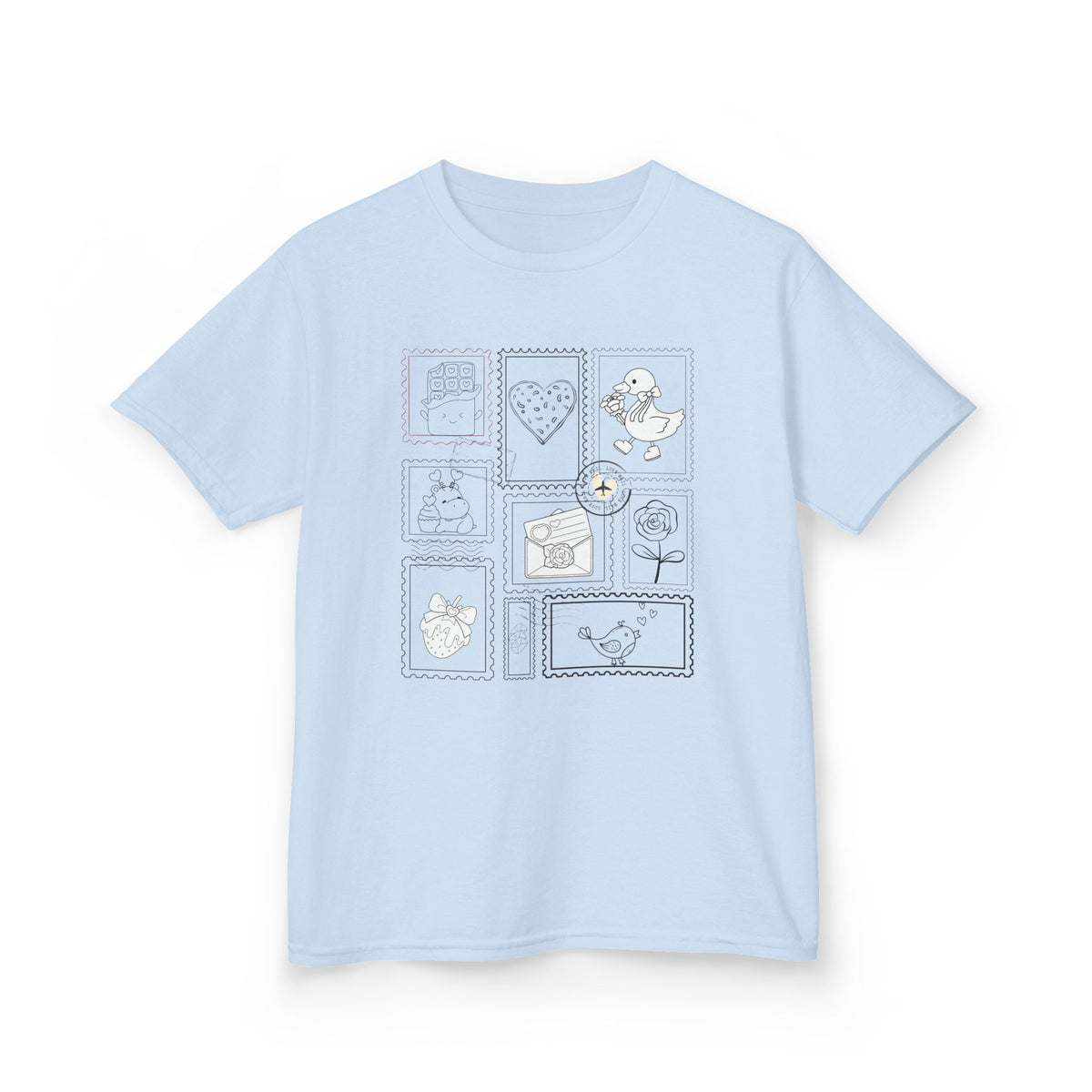 Kids Tee — Minimalist Doodle Frames with Cute Animal Sketches