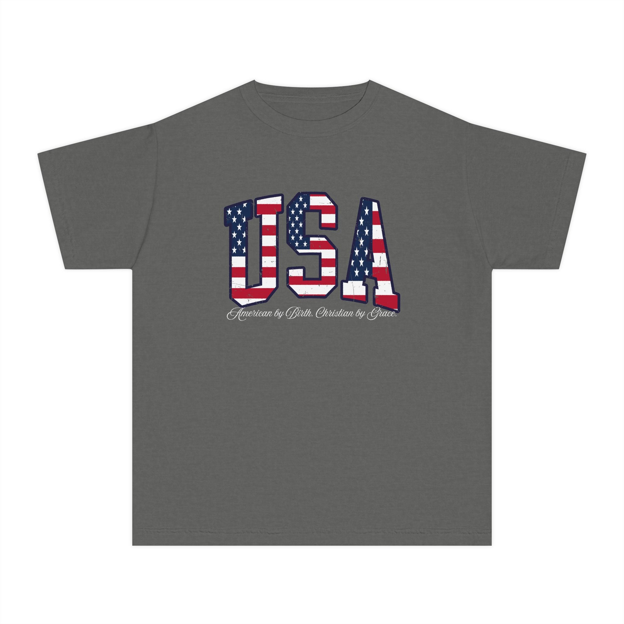 Youth USA Flag T-Shirt – Patriotic Independence Day Tee