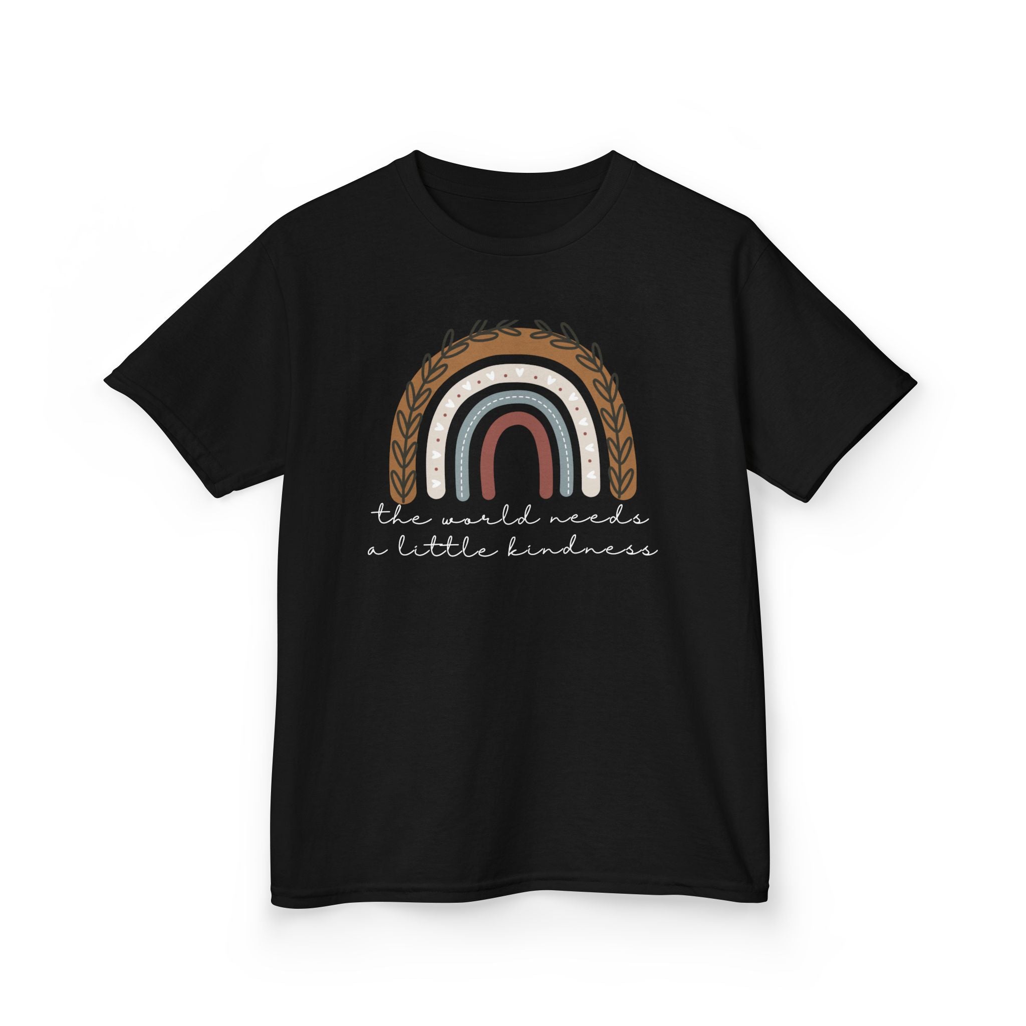 Kids Tee — Boho Rainbow "The World Needs a Little Kindness"