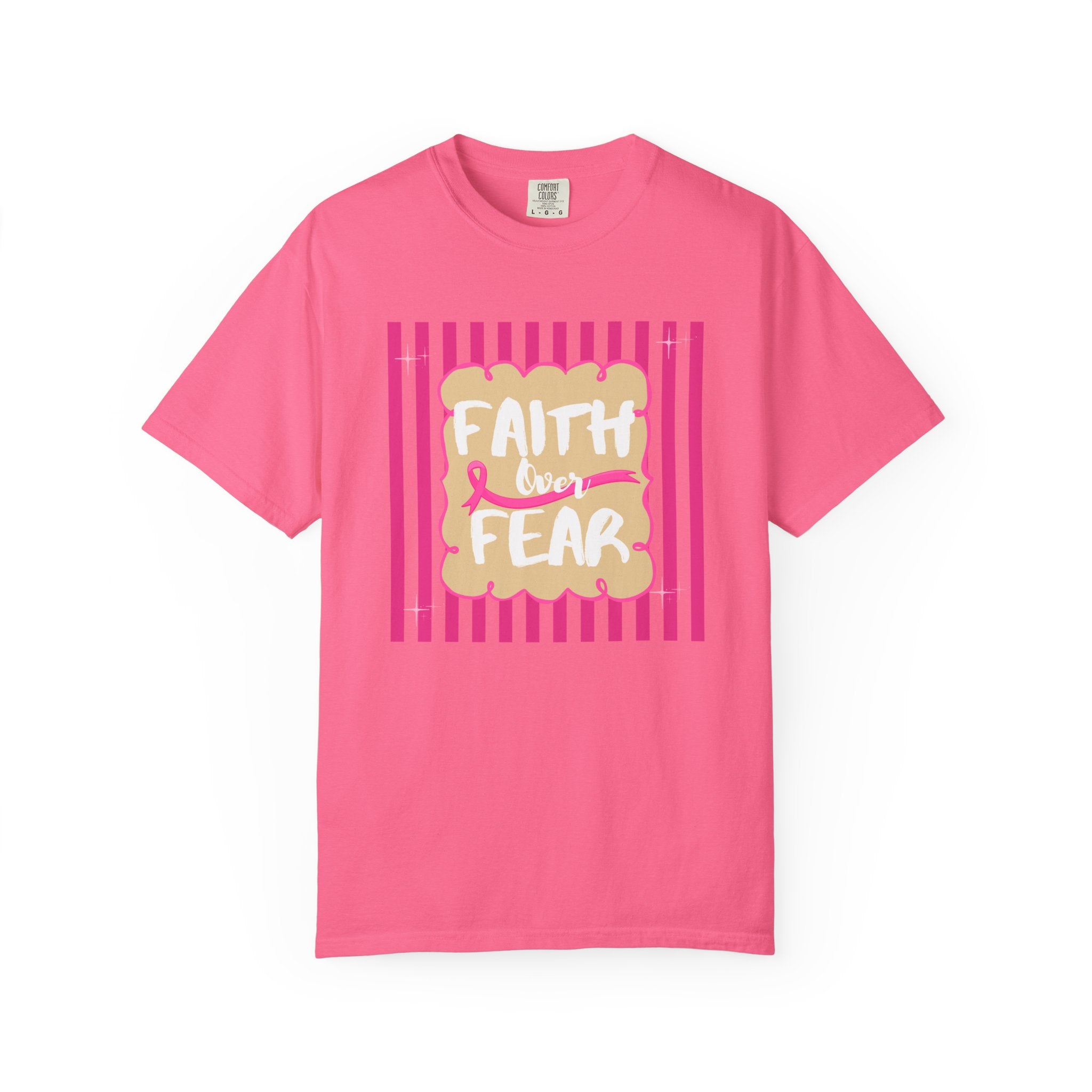 Faith Over Fear striped Tee