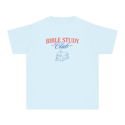 Bible Study Club Youth T‑Shirt — Pastel Yellow Christian Club Tee