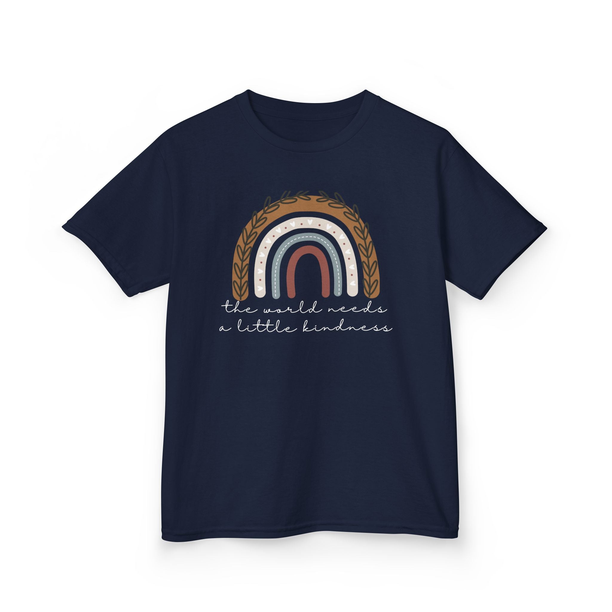 Kids Tee — Boho Rainbow "The World Needs a Little Kindness"