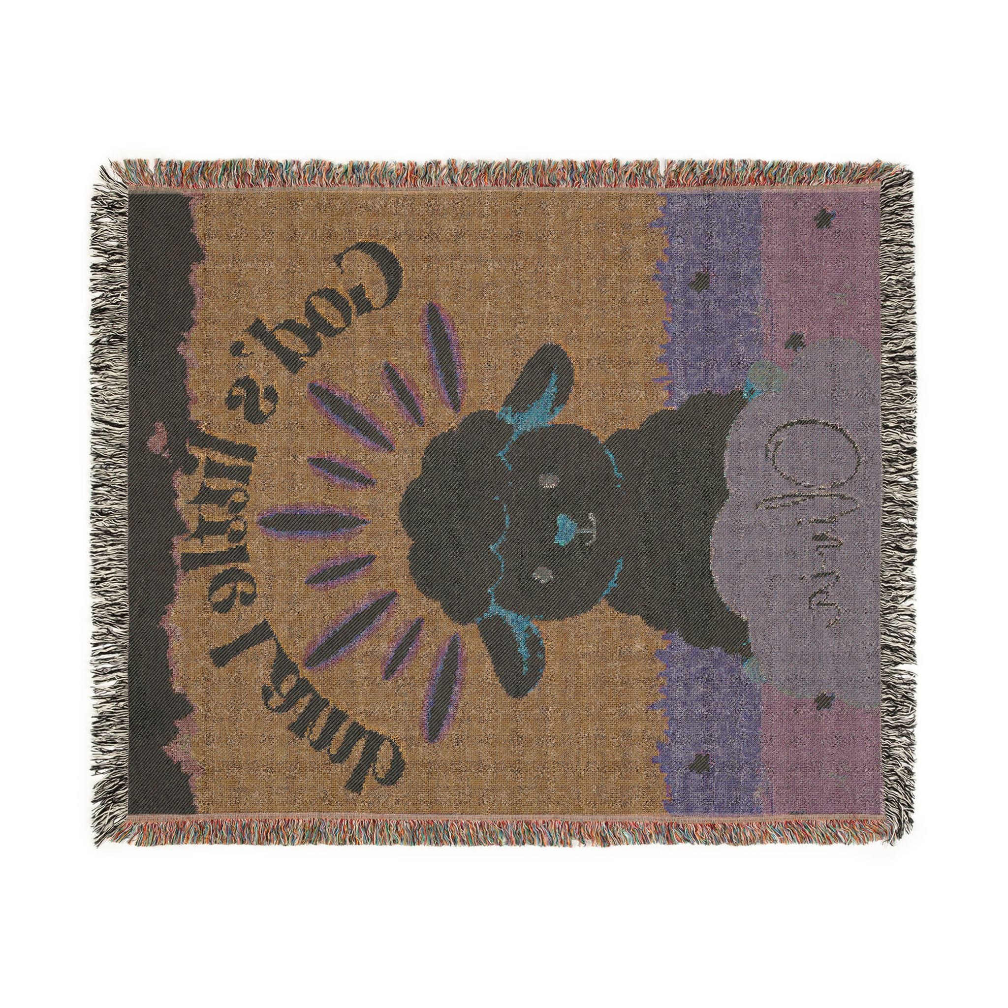 God's Little Lamb Woven Blanket | Lamb Nursery Throw, Personalized Name Option