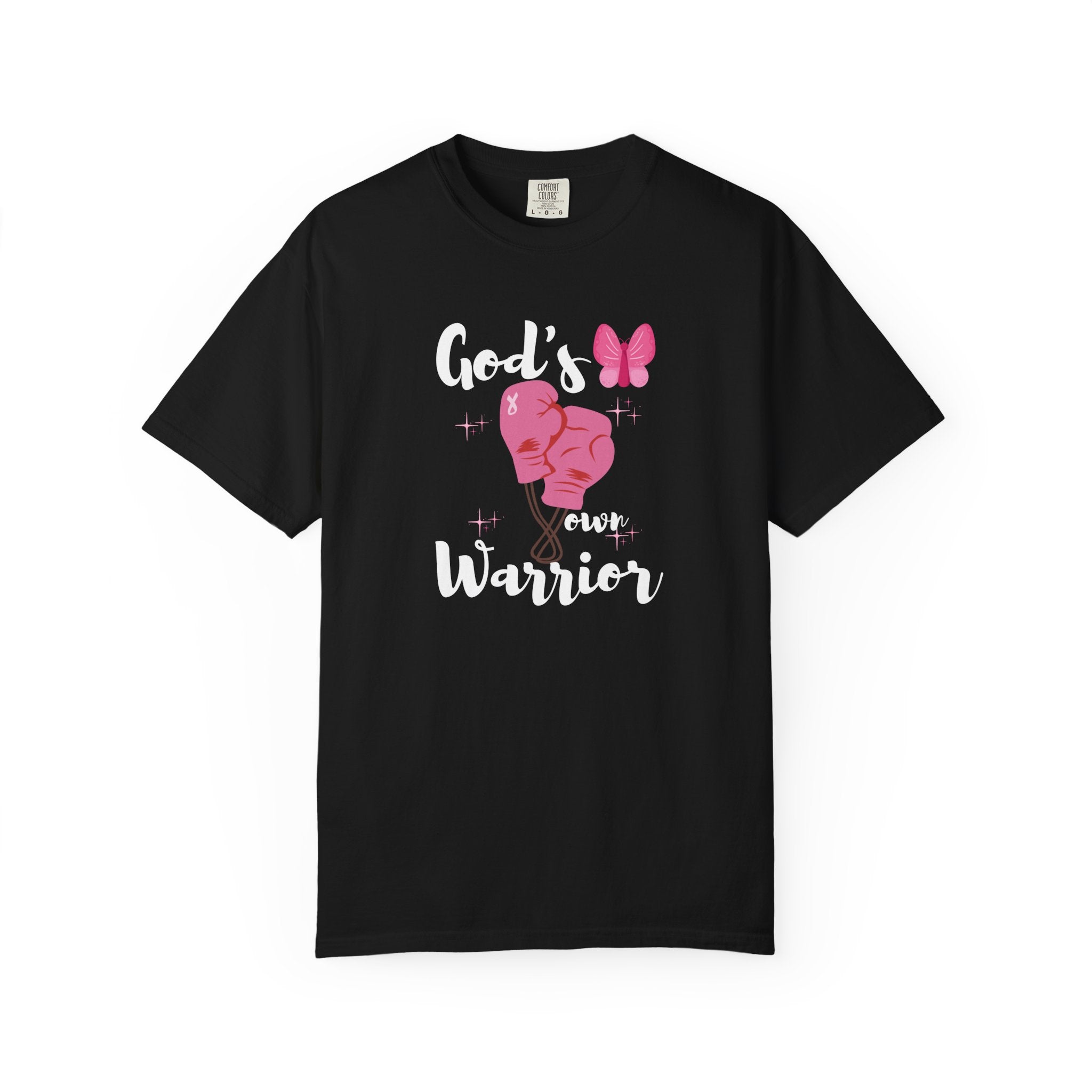 God's Cancer Warrior T-Shirt — Pink Ribbon Faith Tee