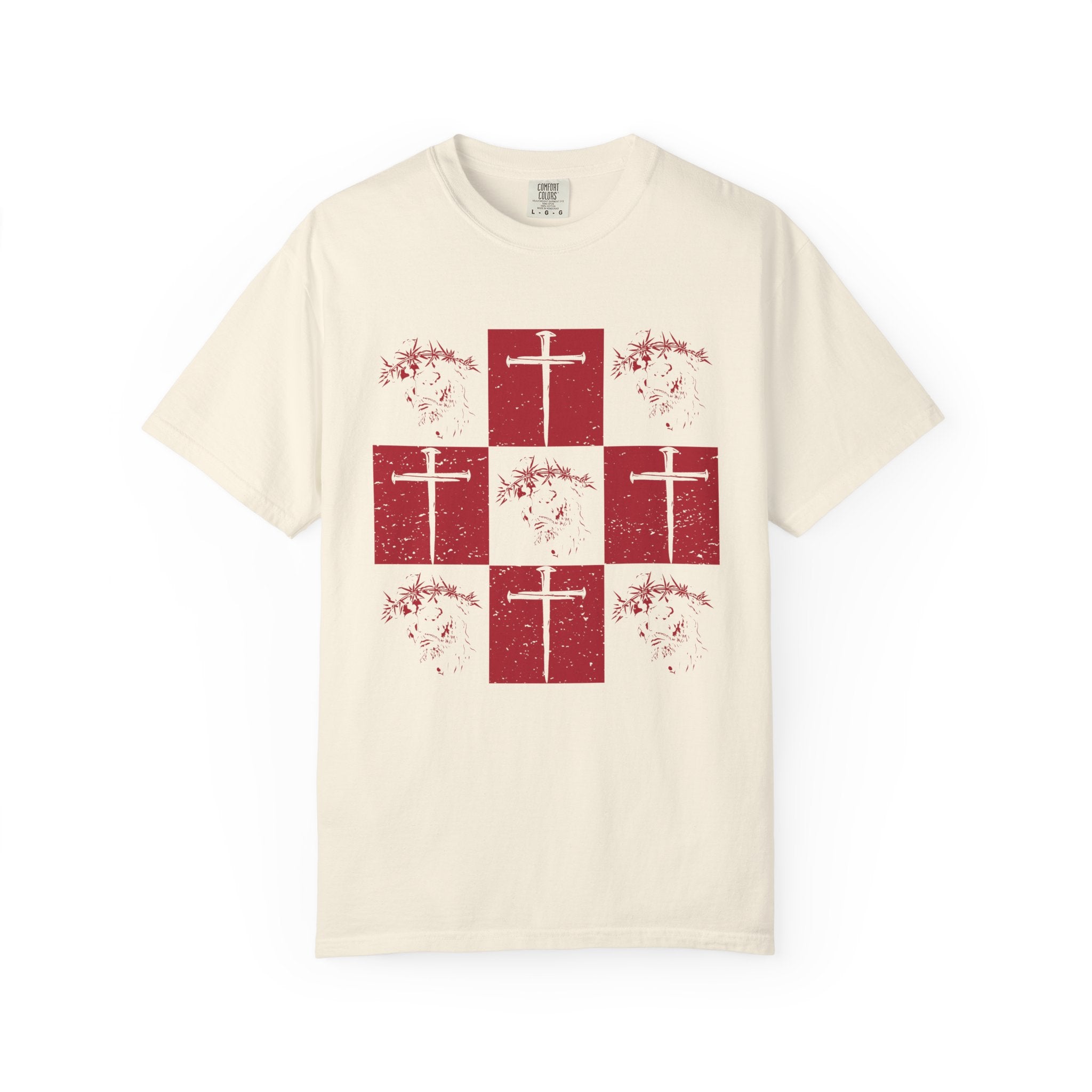 Christian Cross Grid T‑Shirt