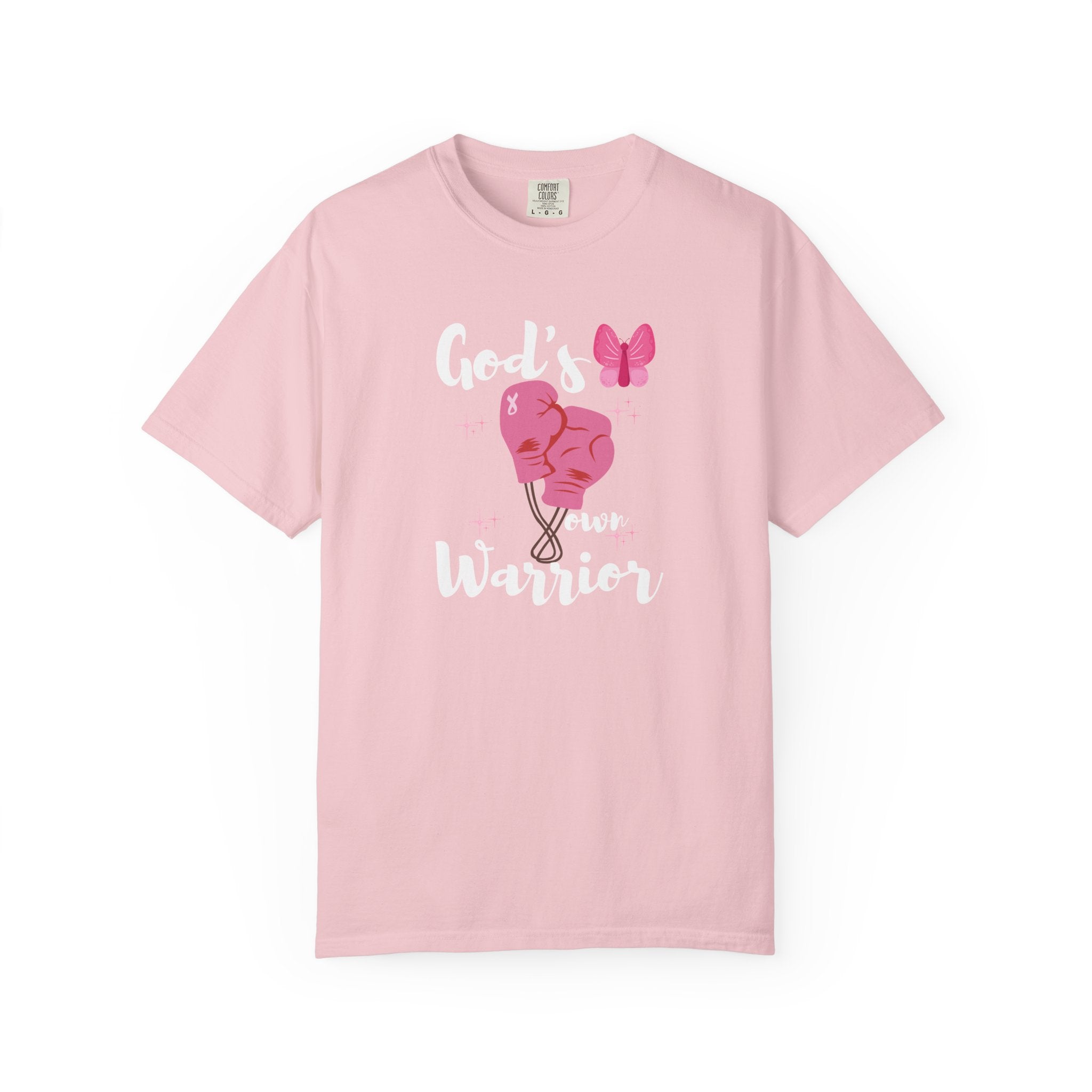 God's Cancer Warrior T-Shirt — Pink Ribbon Faith Tee