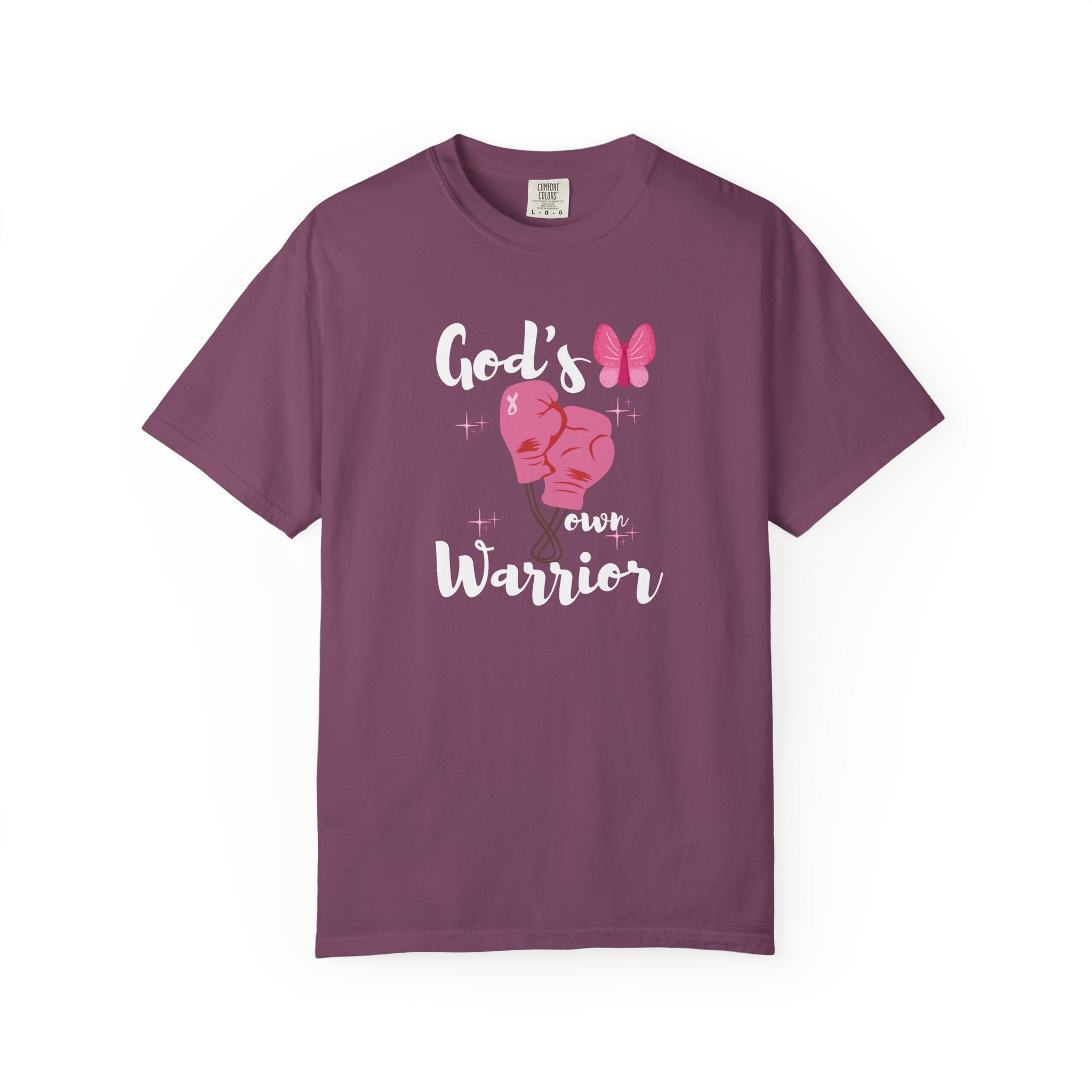 God's Cancer Warrior T-Shirt — Pink Ribbon Faith Tee