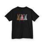Kids Tee — Leopard Print Trio Bunny Easter Shirt