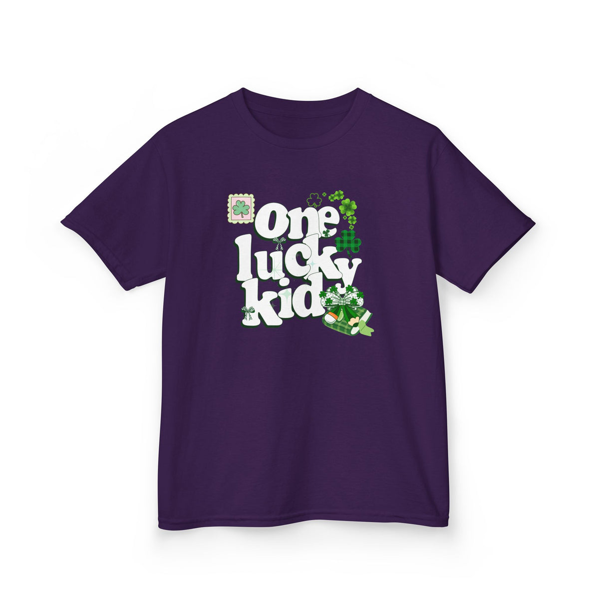 Kids Tee — "One Lucky Kid" Shamrock St. Patrick’s Day Shirt