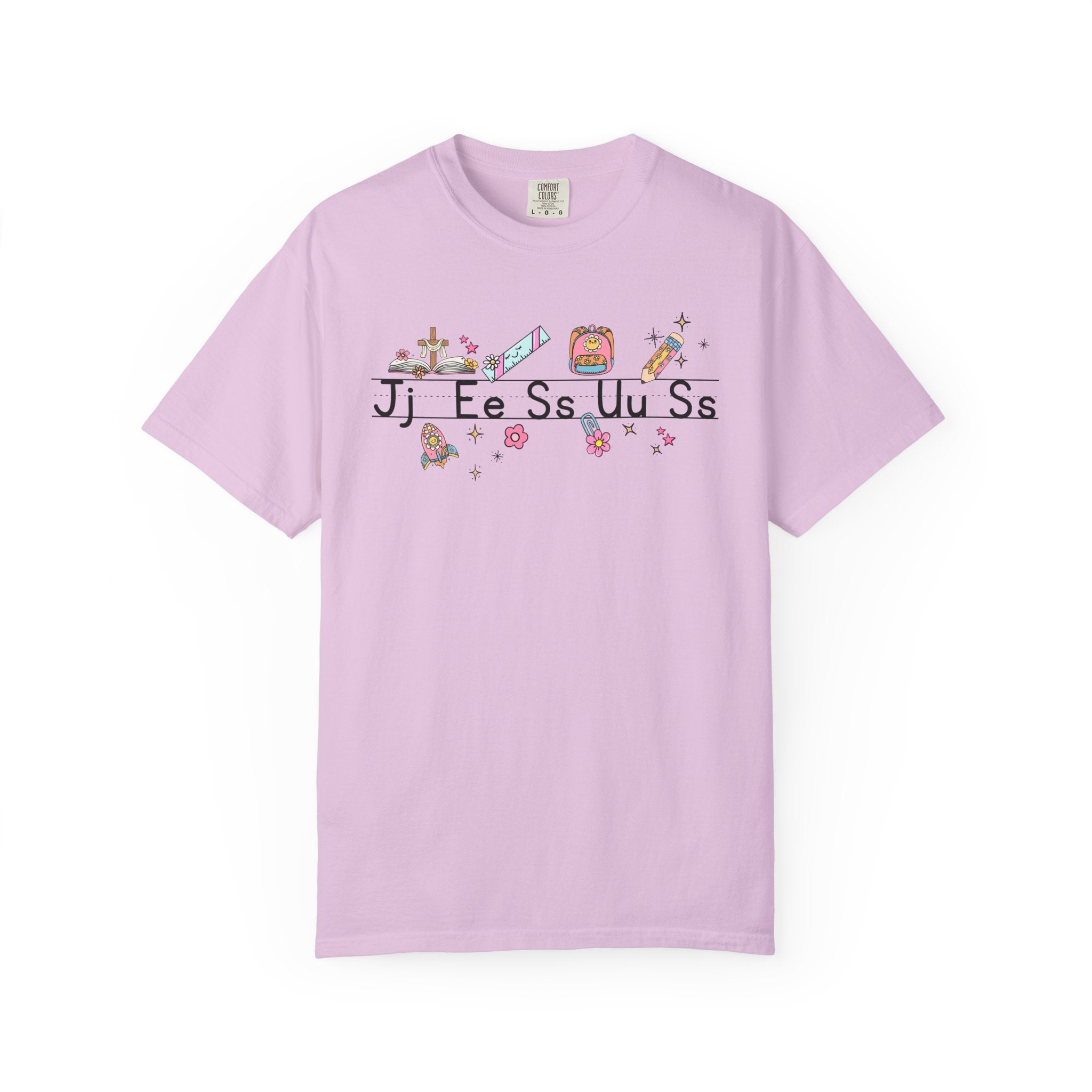 Alphabet Tee – 'Jj Ee Ss Uu Ss'