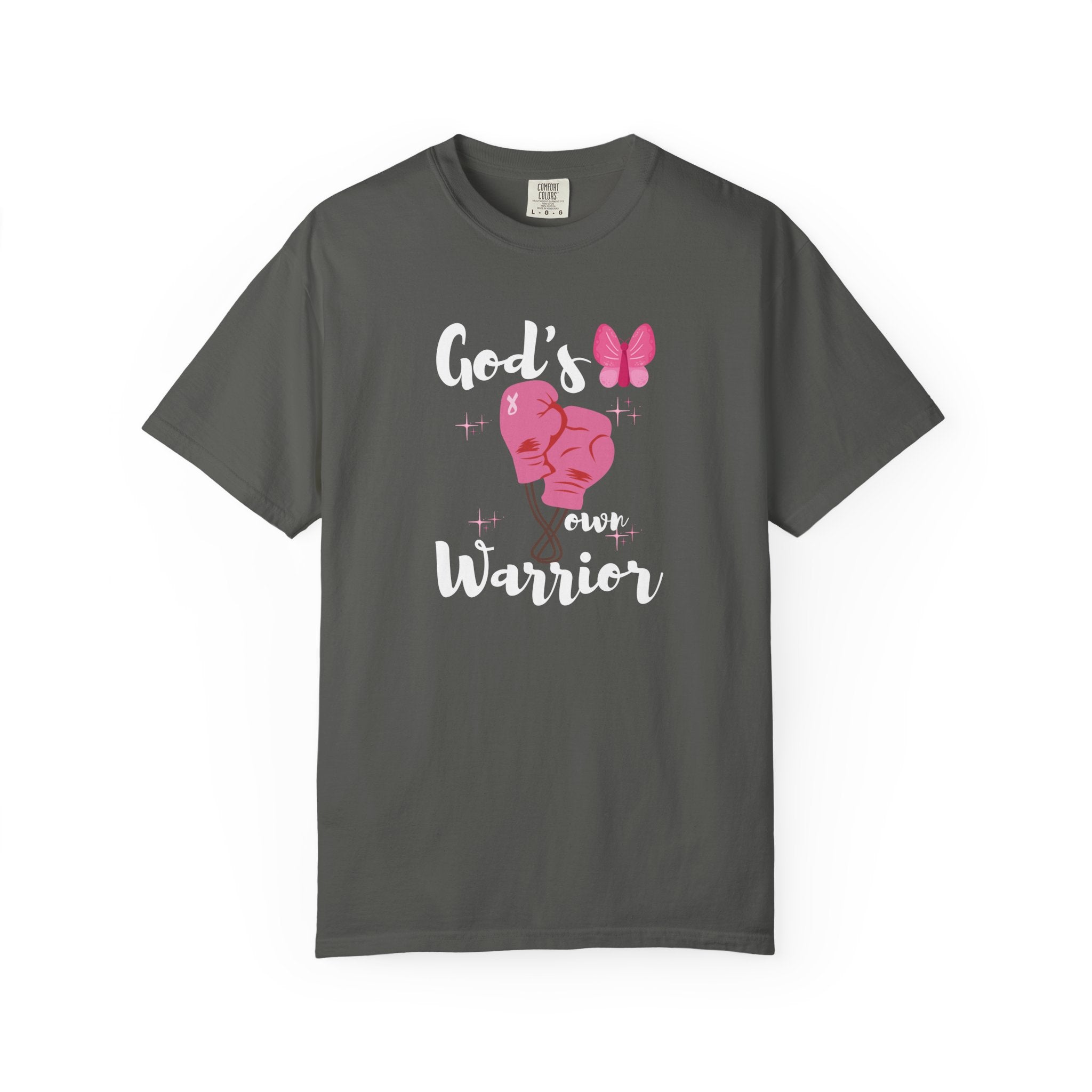 God's Cancer Warrior T-Shirt — Pink Ribbon Faith Tee