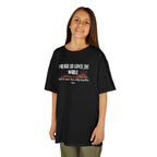 Kids T-Shirt — "For God So Loved the World" Christian Faith Tee