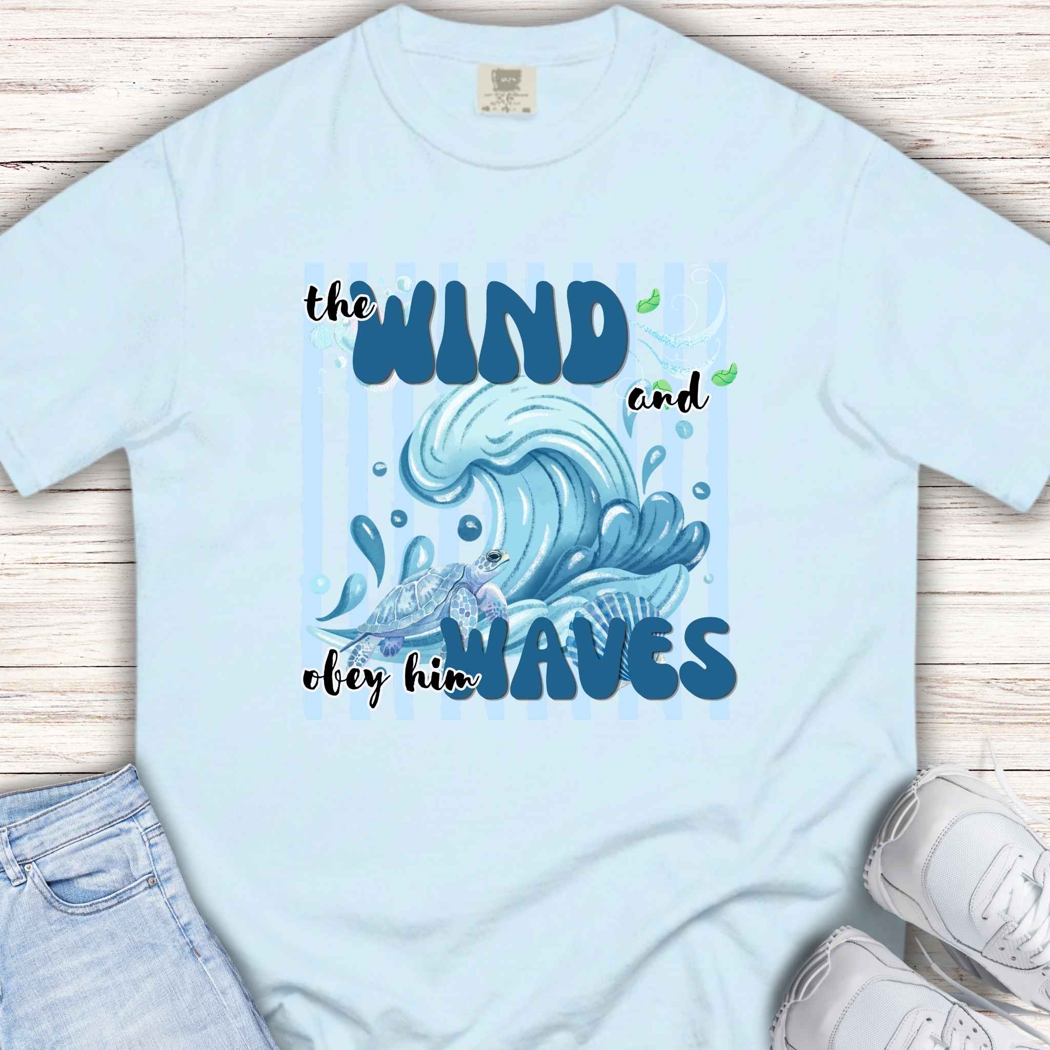 Youth Tee — "The Wind and Waves" Surf Wave Graphic Tee