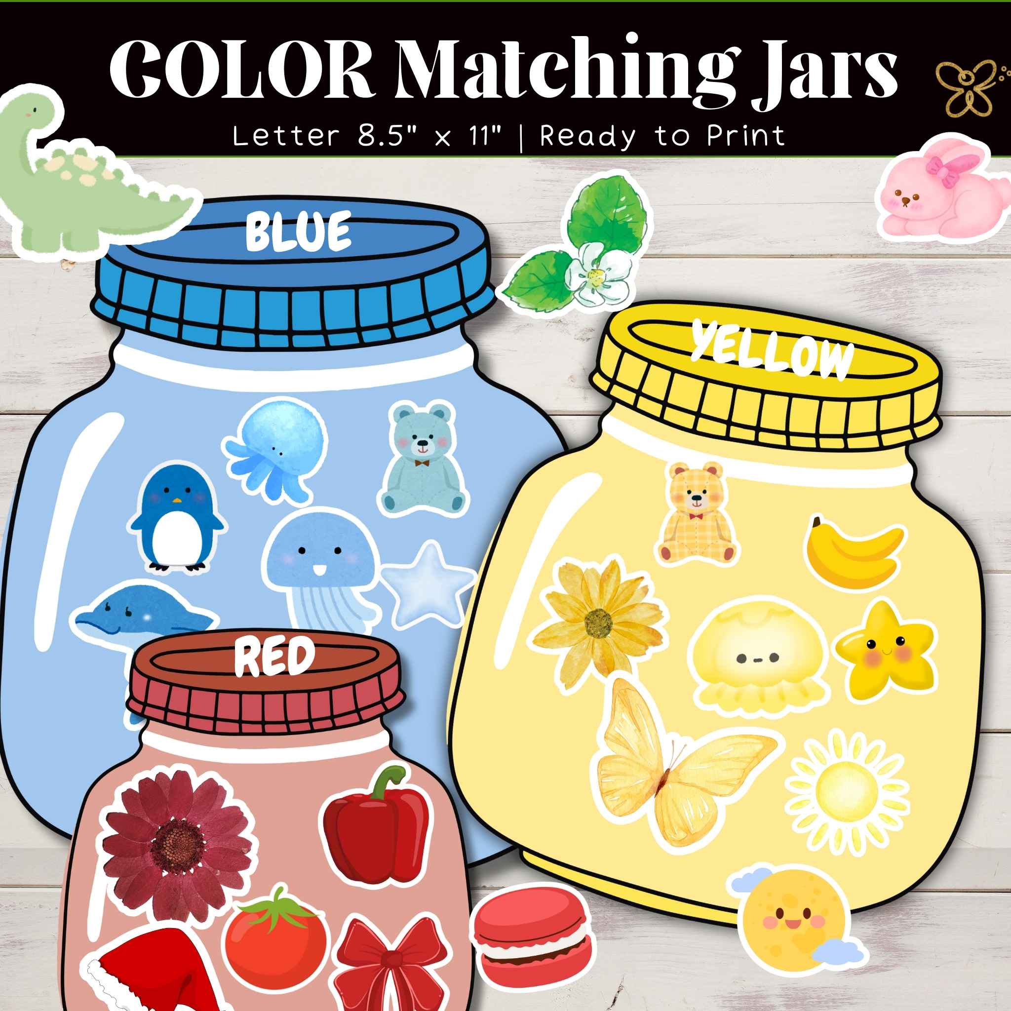 Toddler Color Matching Game, Toddler Color Printable