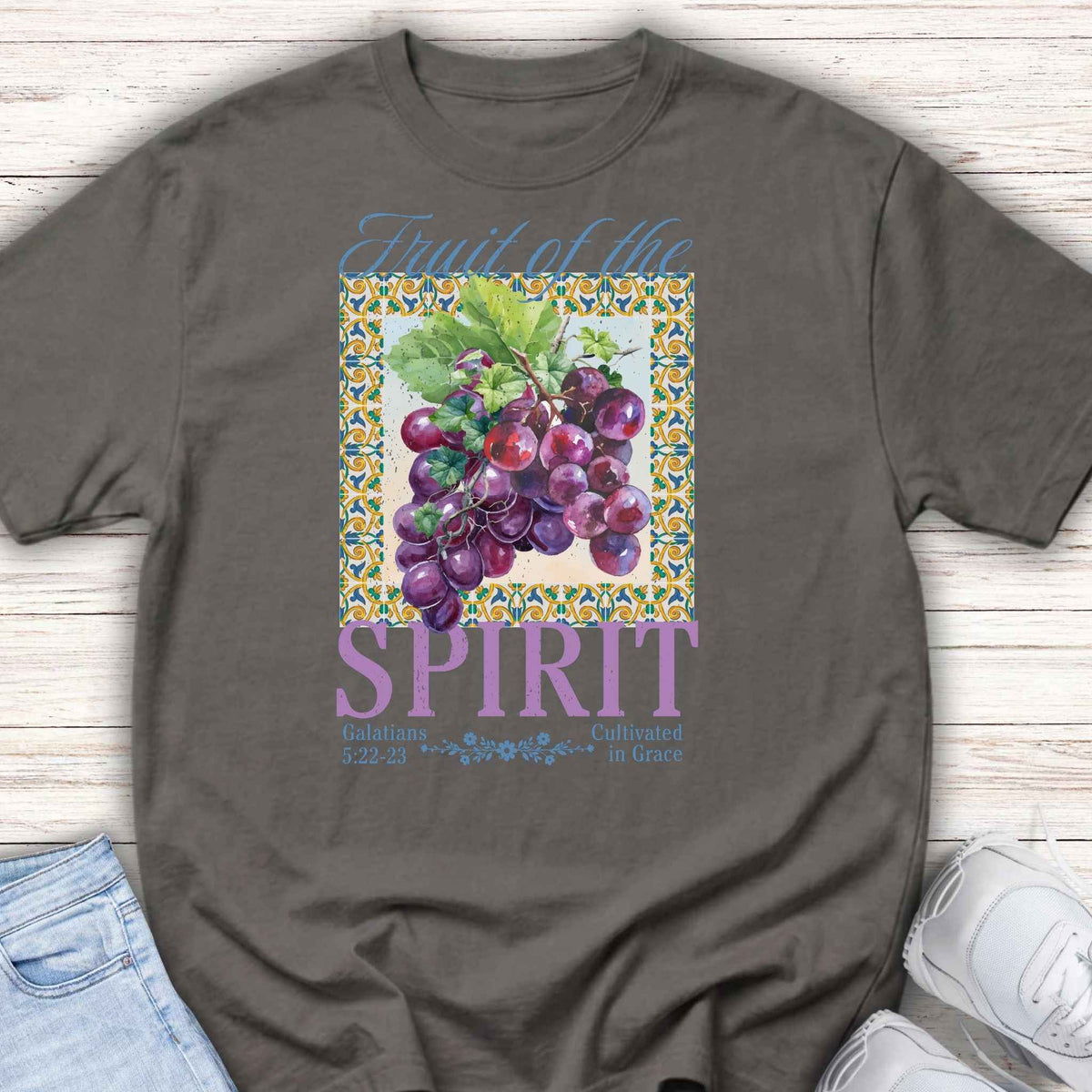 Youth Tee — "Fruit of the Spirit" Grapes Shirt