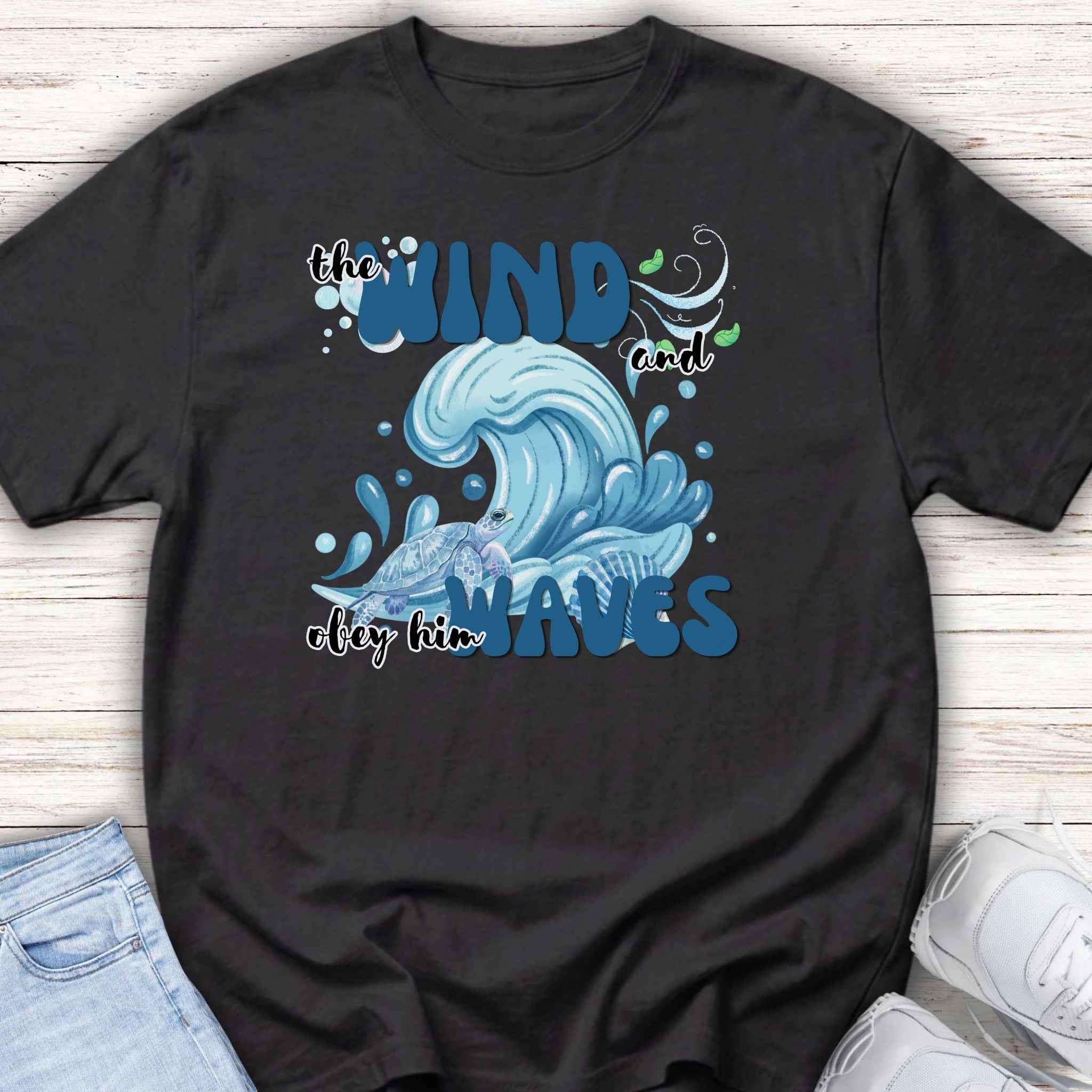 Youth Tee — "The Wind and Waves" Surf Wave Graphic Shirt
