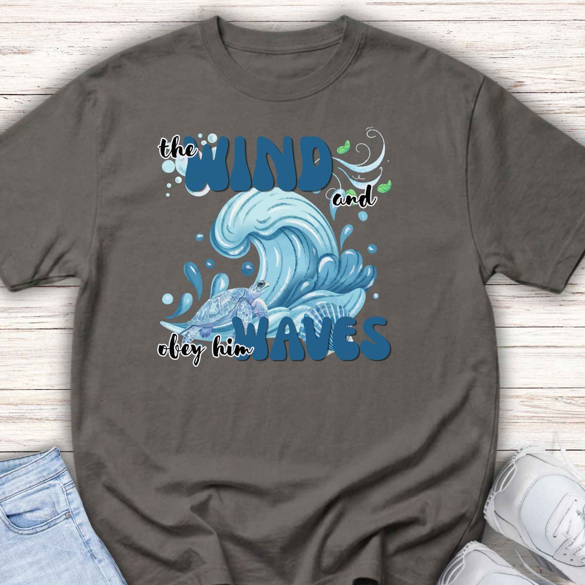 Youth Tee — "The Wind and Waves" Surf Wave Graphic Shirt