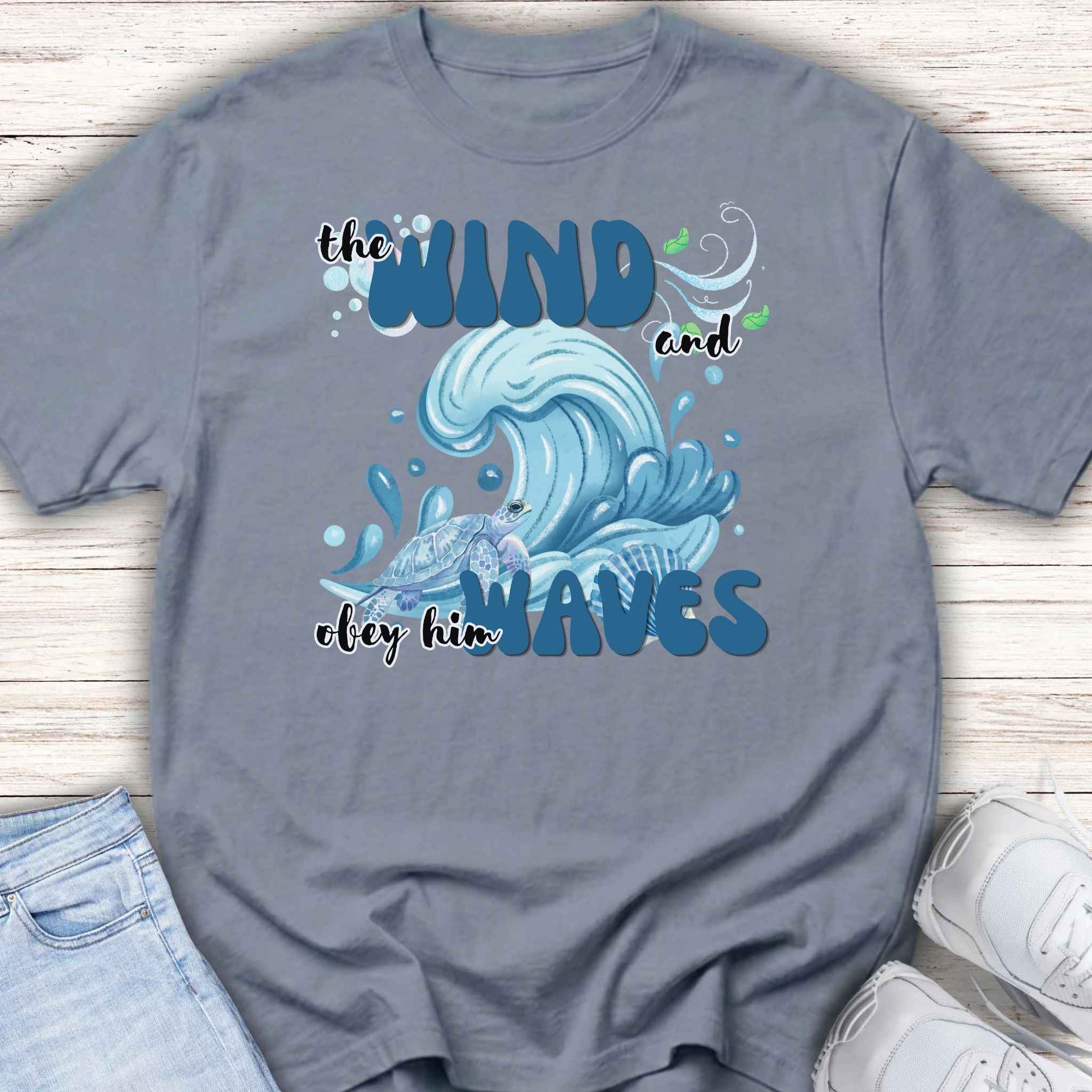 Youth Tee — "The Wind and Waves" Surf Wave Graphic Shirt